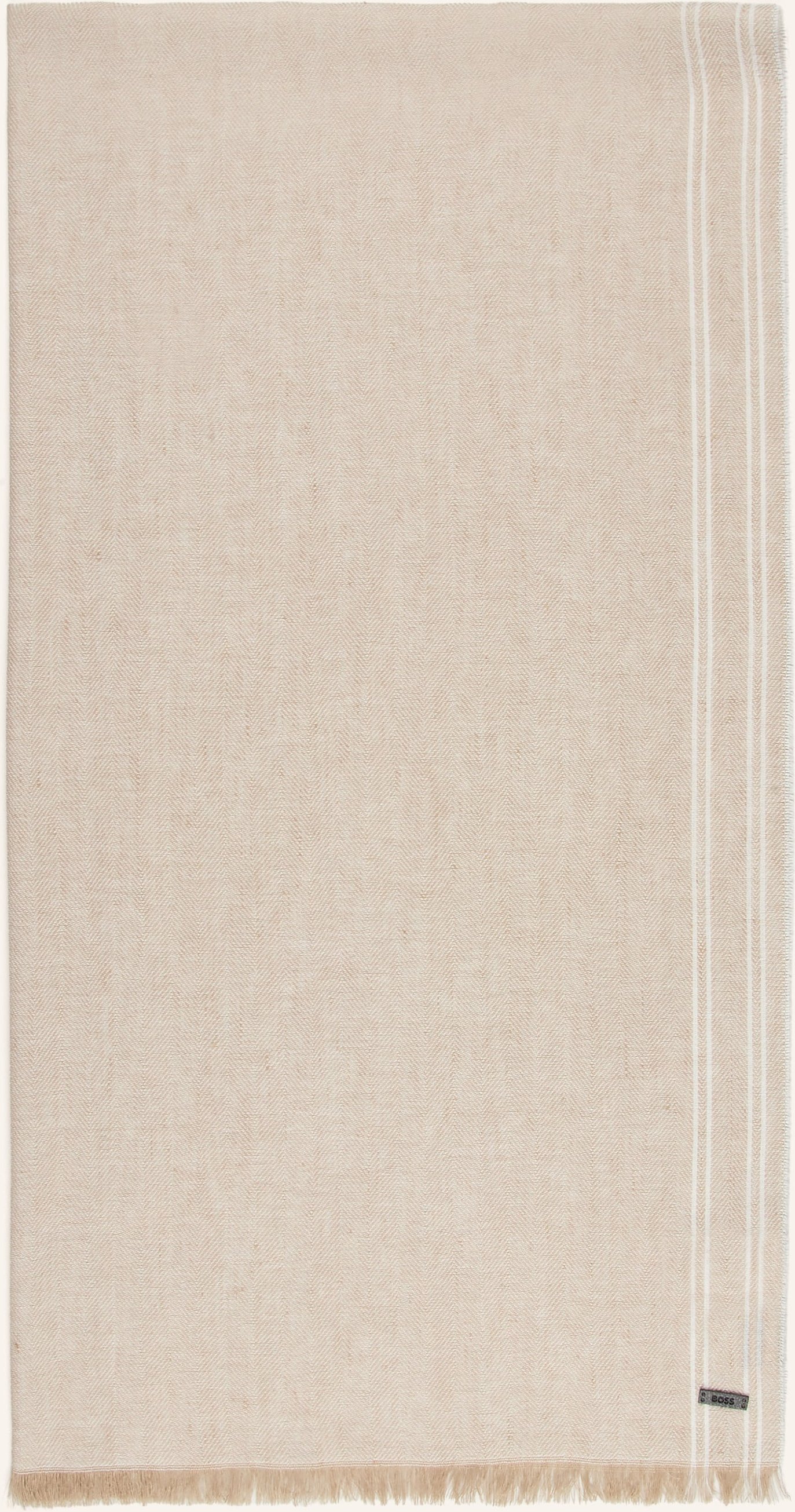 Boss Schal Oscaar Mit Leinen beige