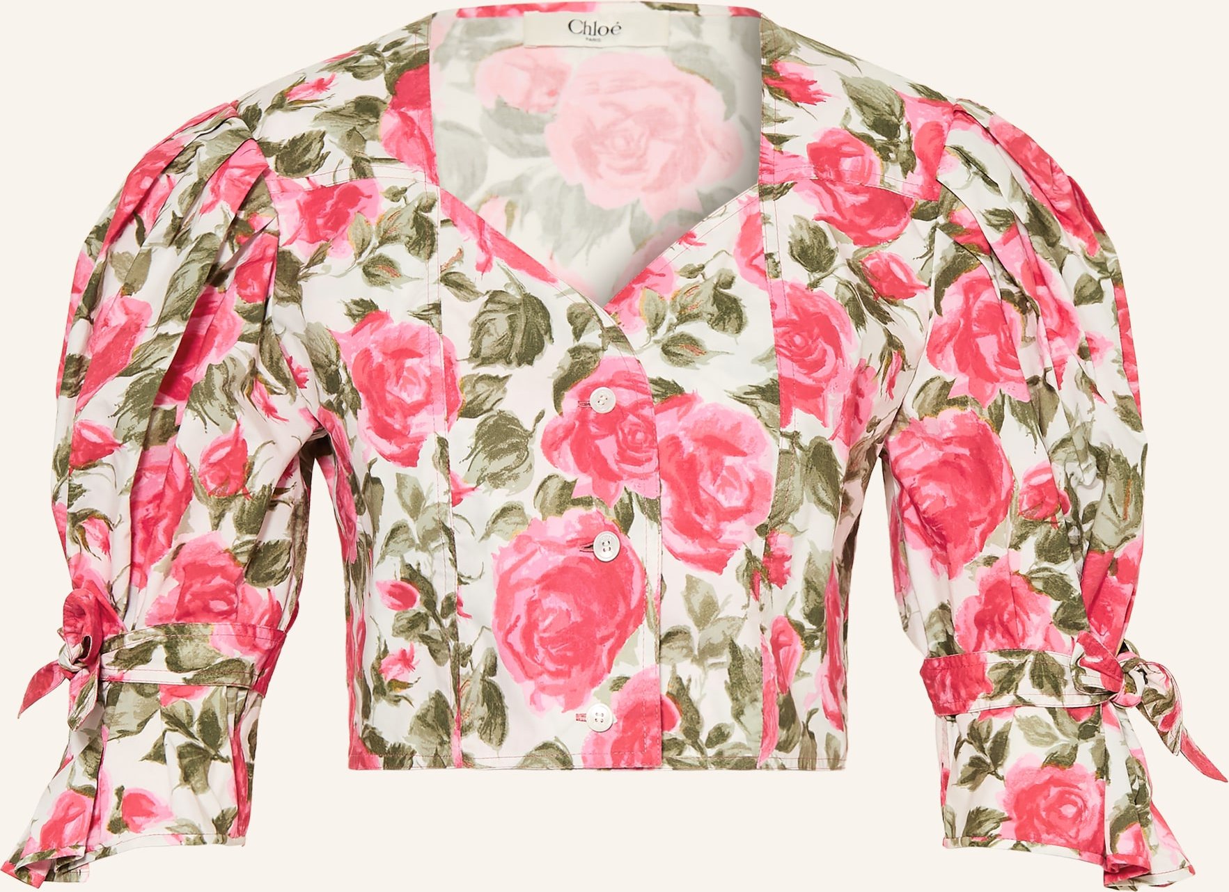 Chloé Cropped-Bluse pink