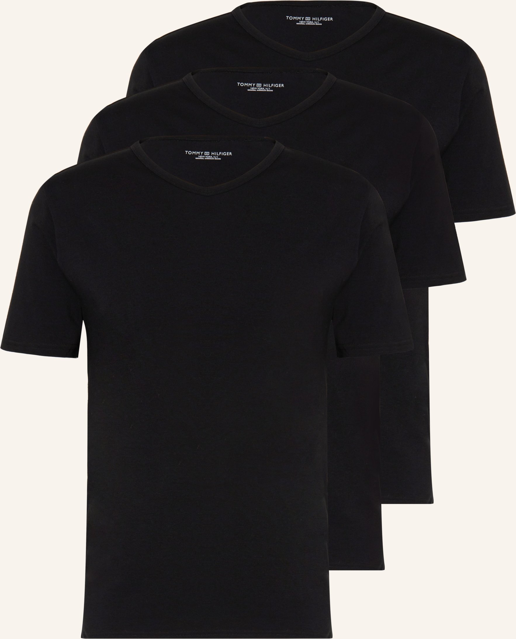 Tommy Hilfiger 3er-Pack V-Shirts schwarz