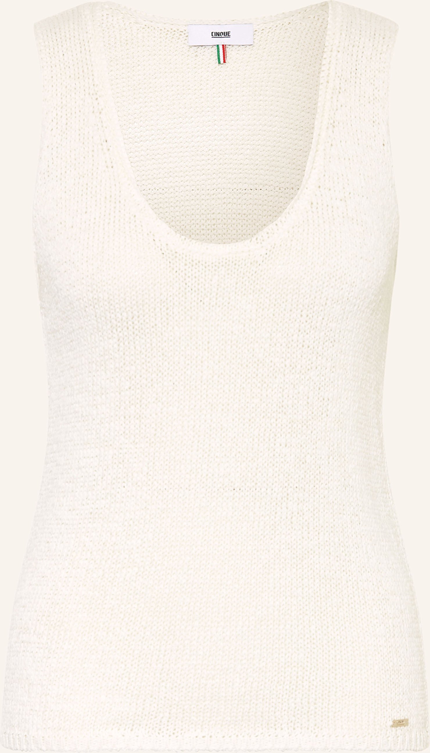 Cinque Stricktop Ciliv Mit Leinen weiss