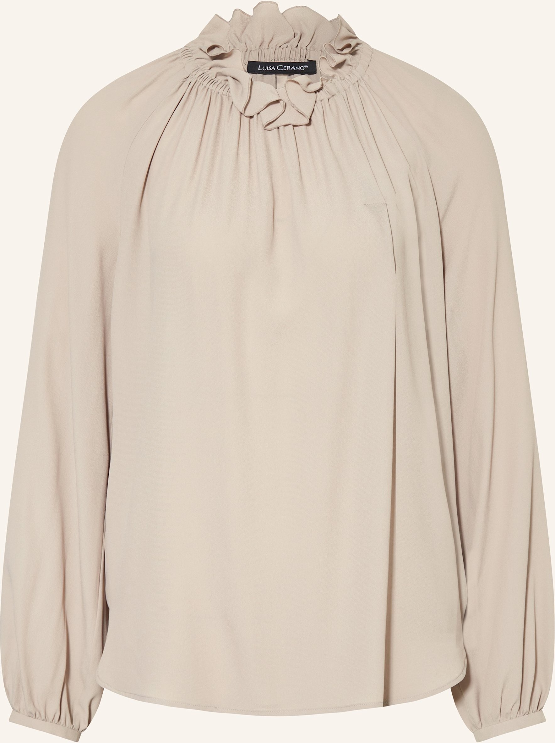 Thumbnail - Luisa Cerano Blusenshirt Mit Seide Und Rüschen beige