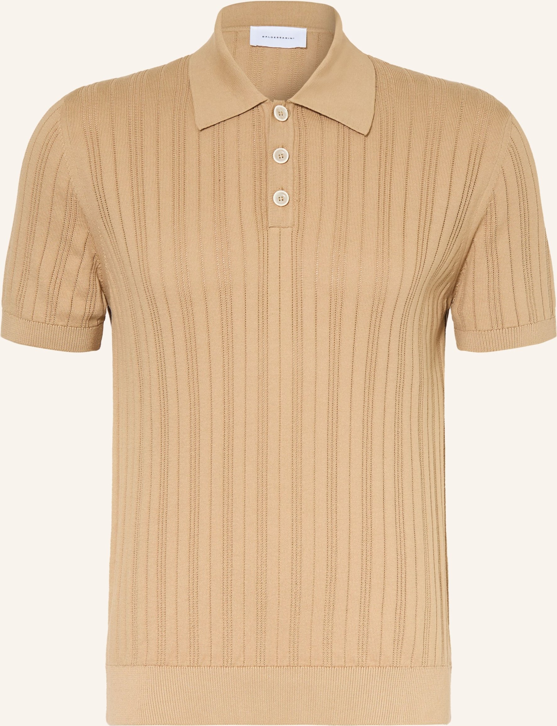 Thumbnail - Baldessarini Strick-Poloshirt braun
