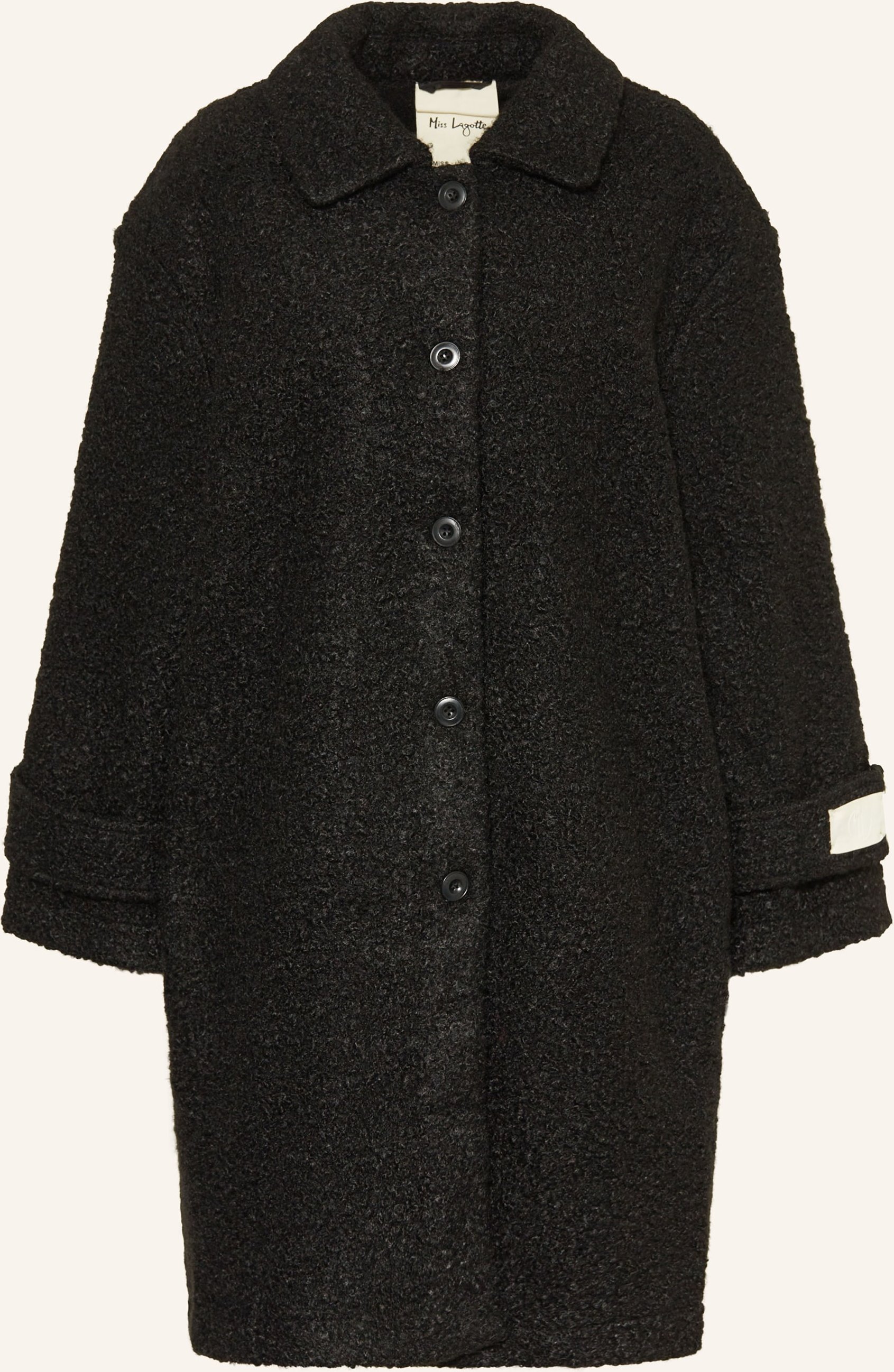 Miss Lagotte Bouclé-Mantel schwarz