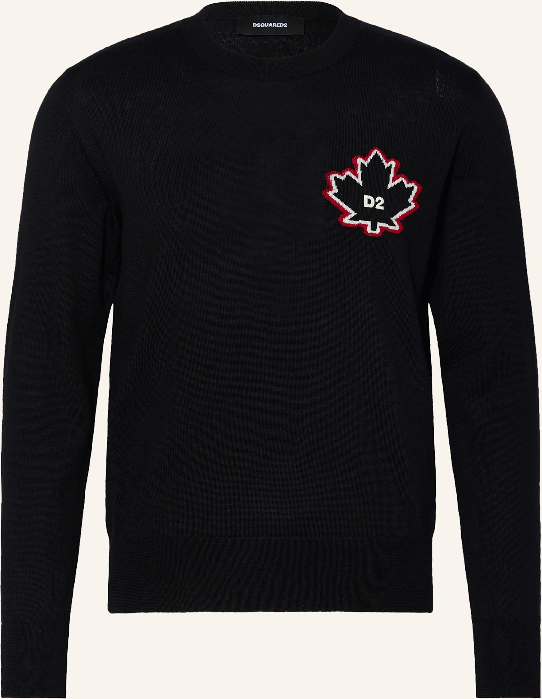 Thumbnail - dsquared2 Pullover d2 Leaf schwarz