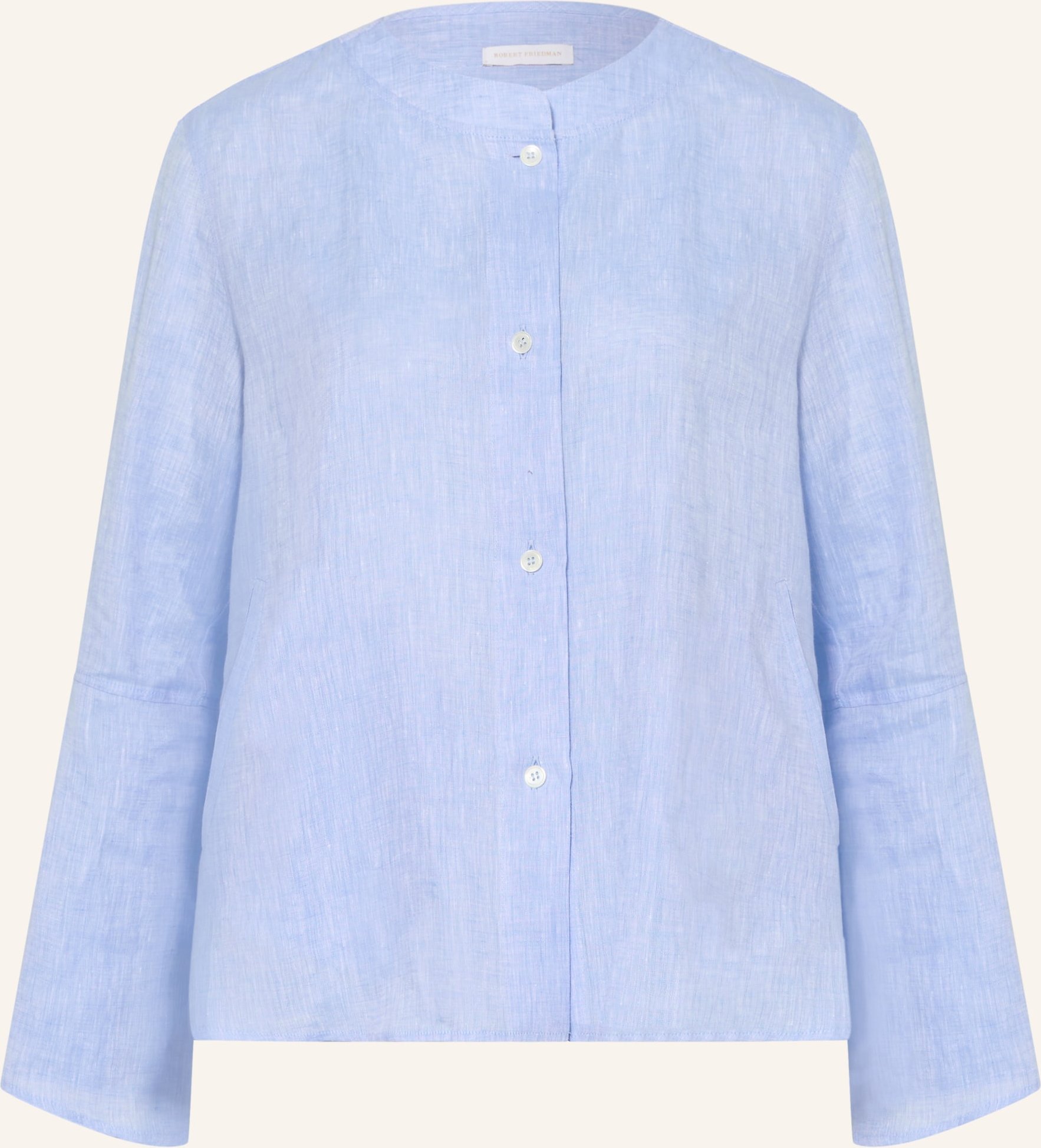 Robert Friedman Leinenbluse blau