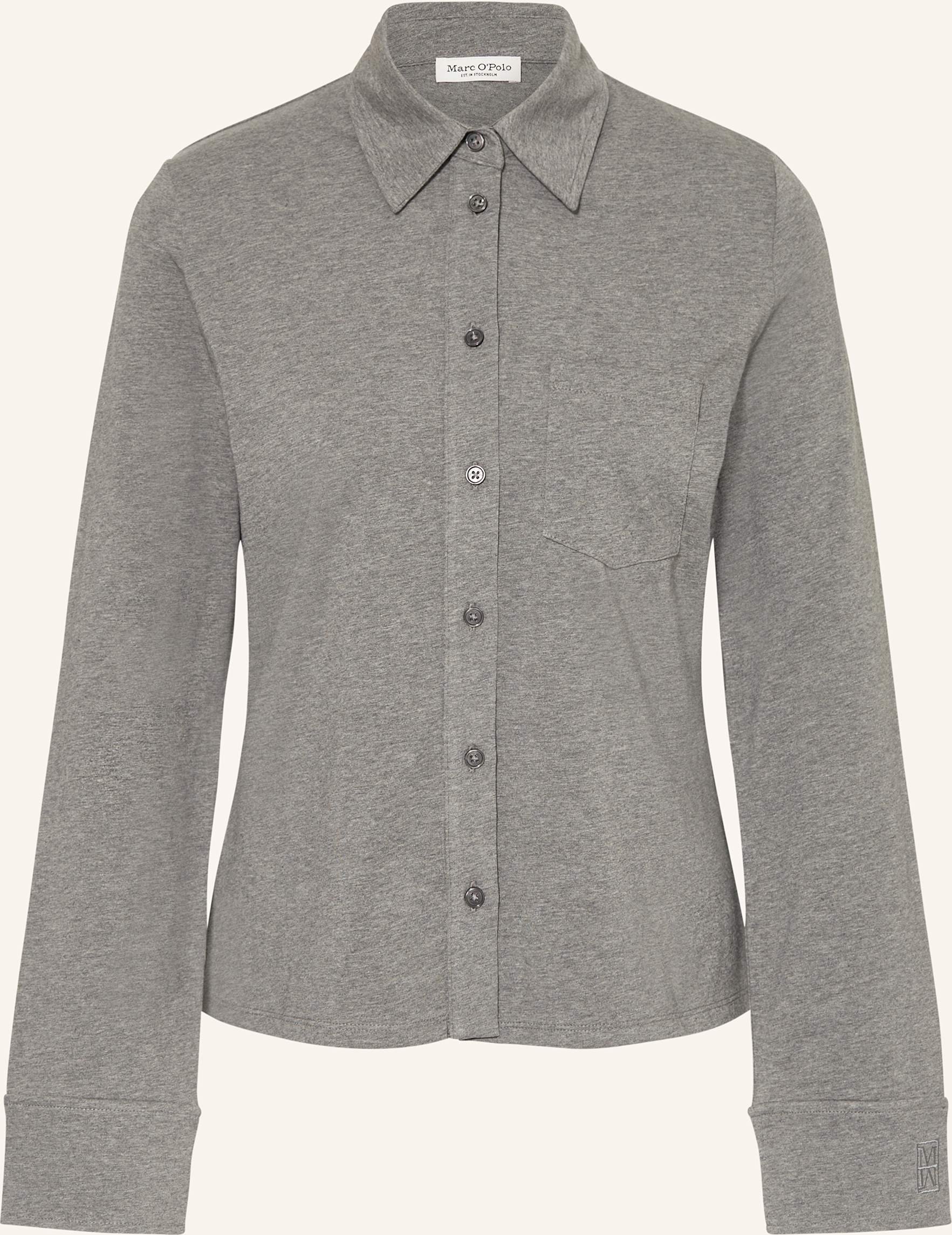 Marc O'polo Hemdbluse Aus Jersey grau
