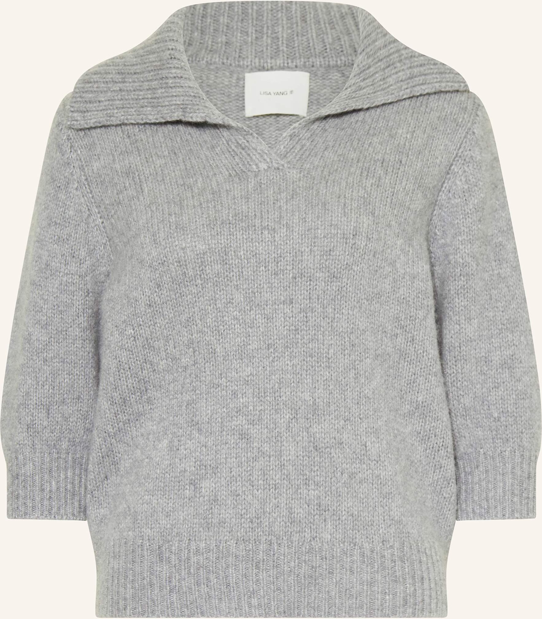 Lisa Yang Strickshirt Lailai Aus Cashmere grau