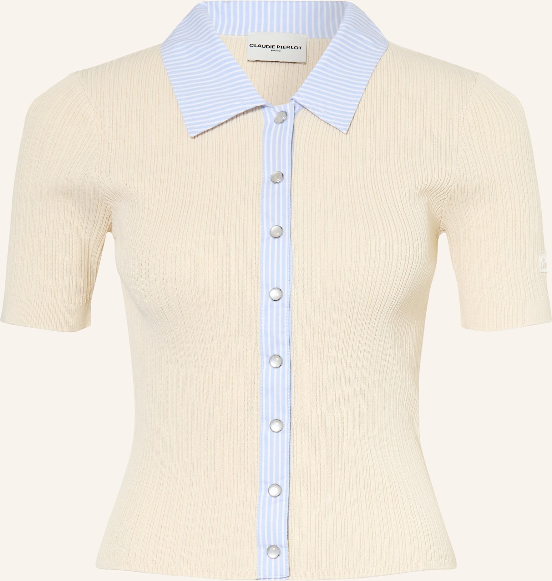 Claudie Pierlot Strickjacke Im Materialmix weiss