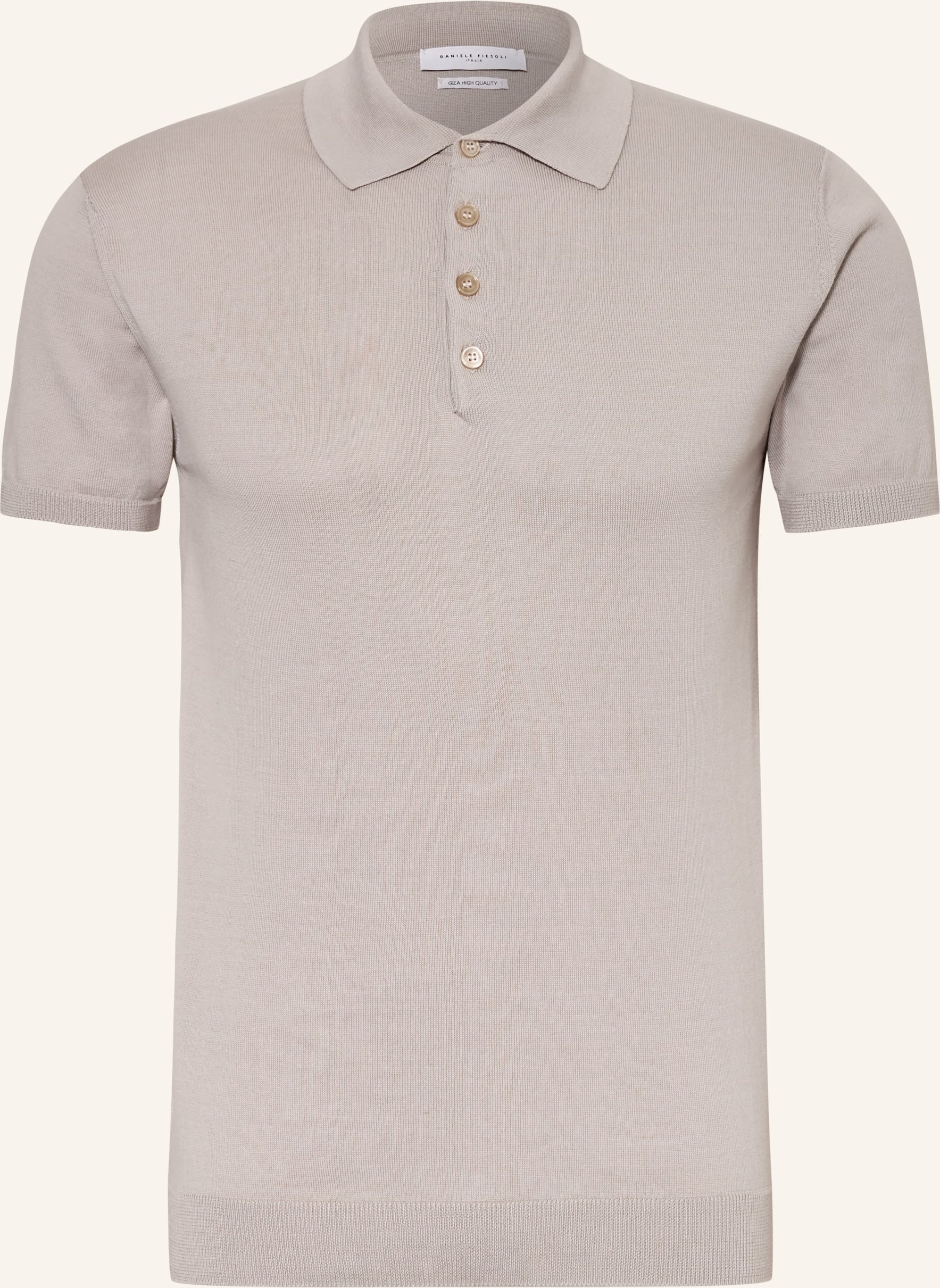 Daniele Fiesoli Strick-Poloshirt grau