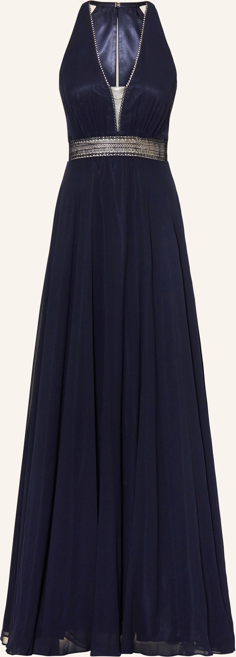 Vm Vera Mont Abendkleid Mit Spitze blau