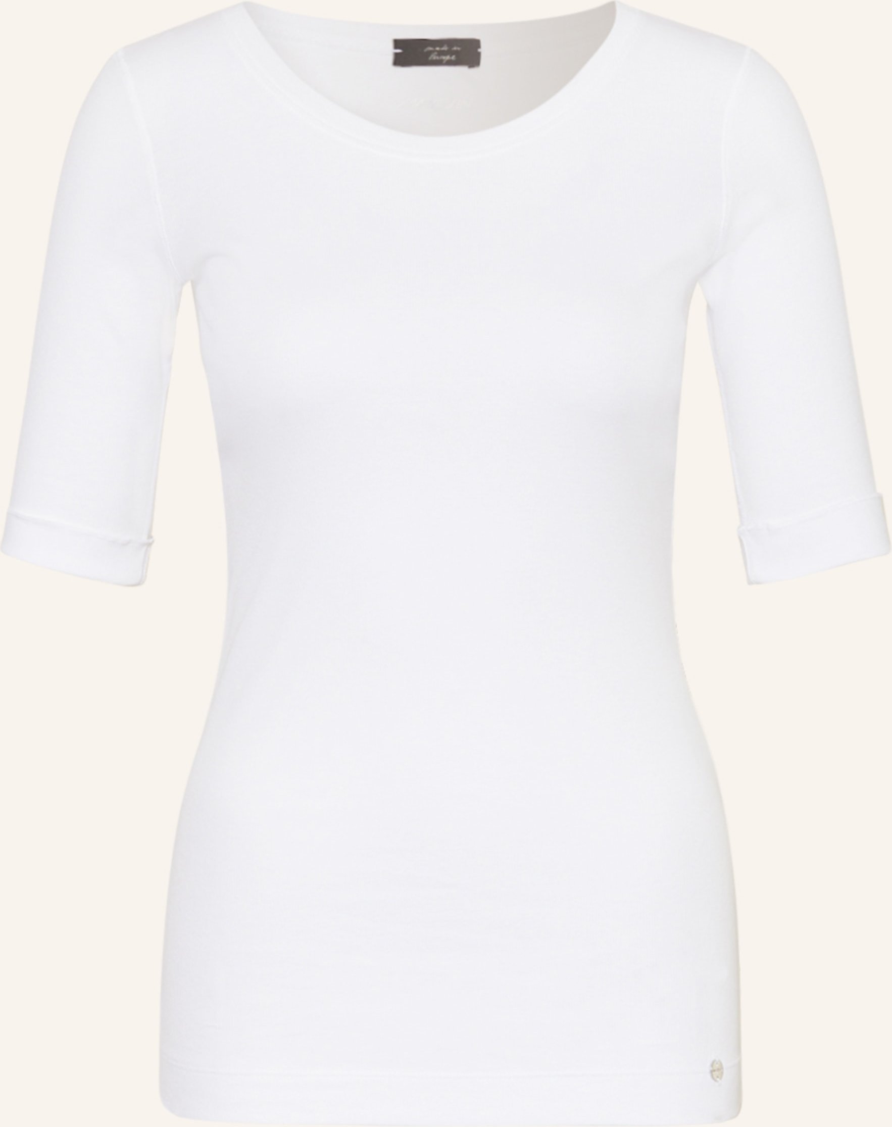 Marc Cain Feinripp-Shirt weiss