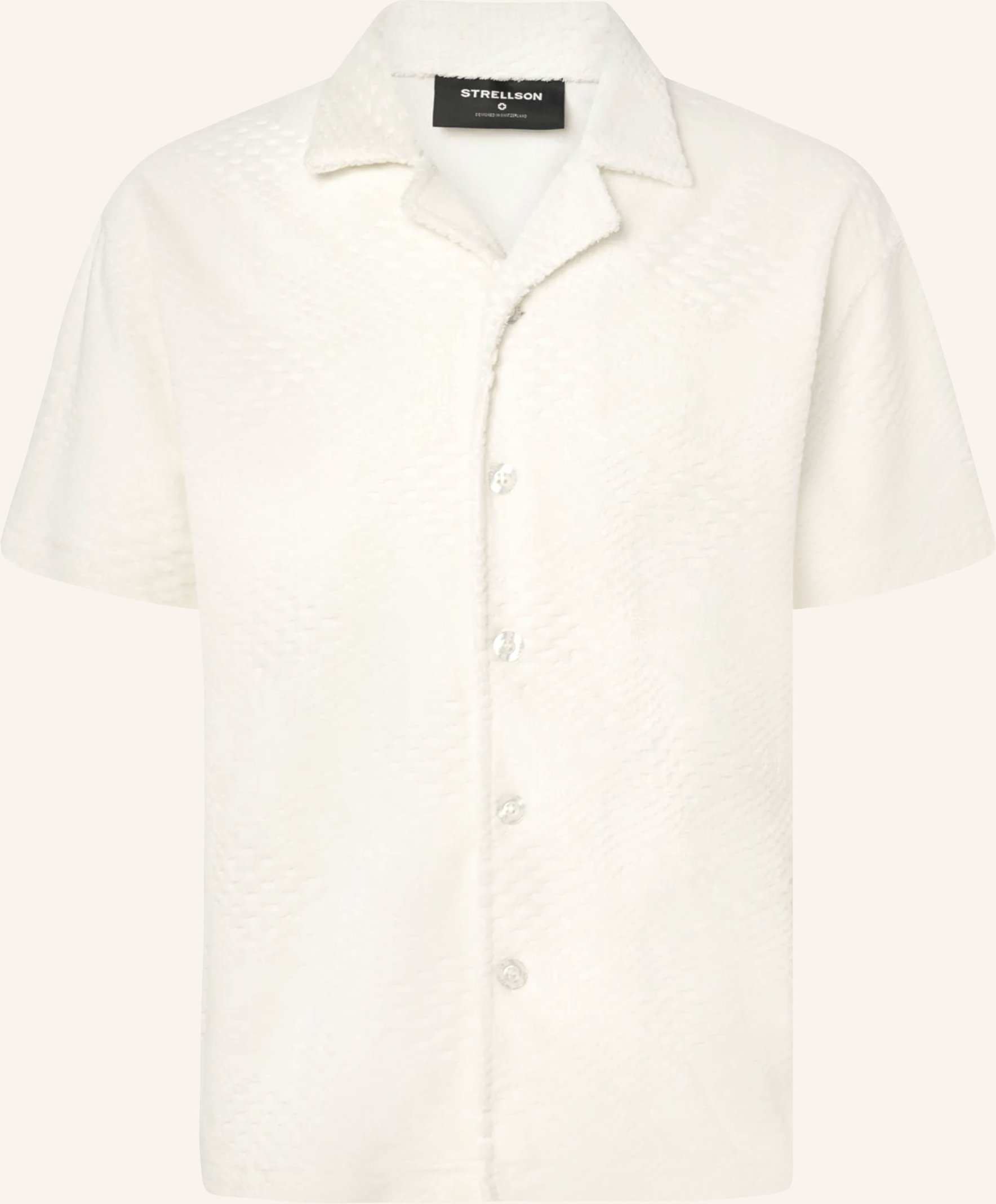 Strellson Resorthemd Joseph Regular Fit Aus Frottee weiss