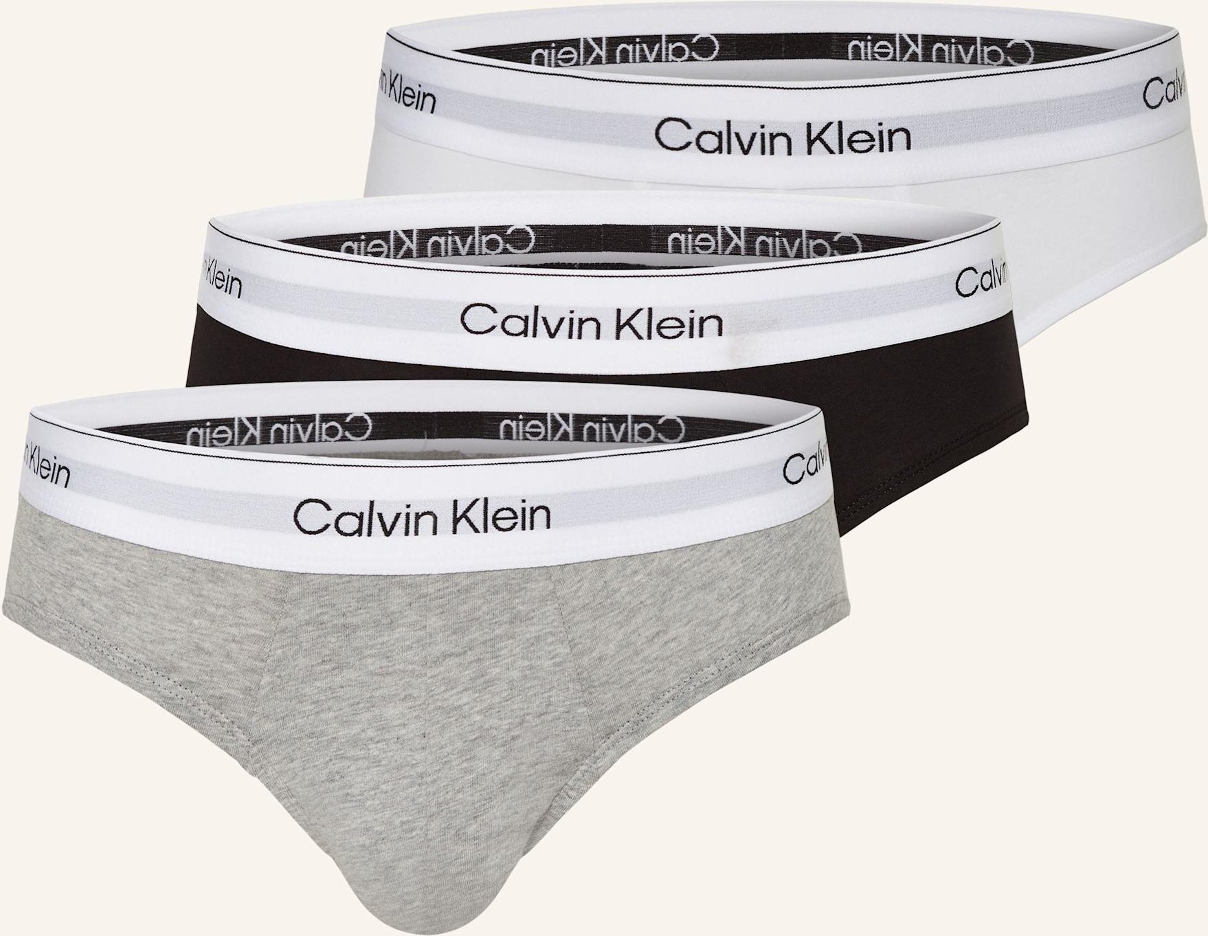 Thumbnail - Calvin Klein 3er-Pack Boxershorts Icon Cotton Stretch grau