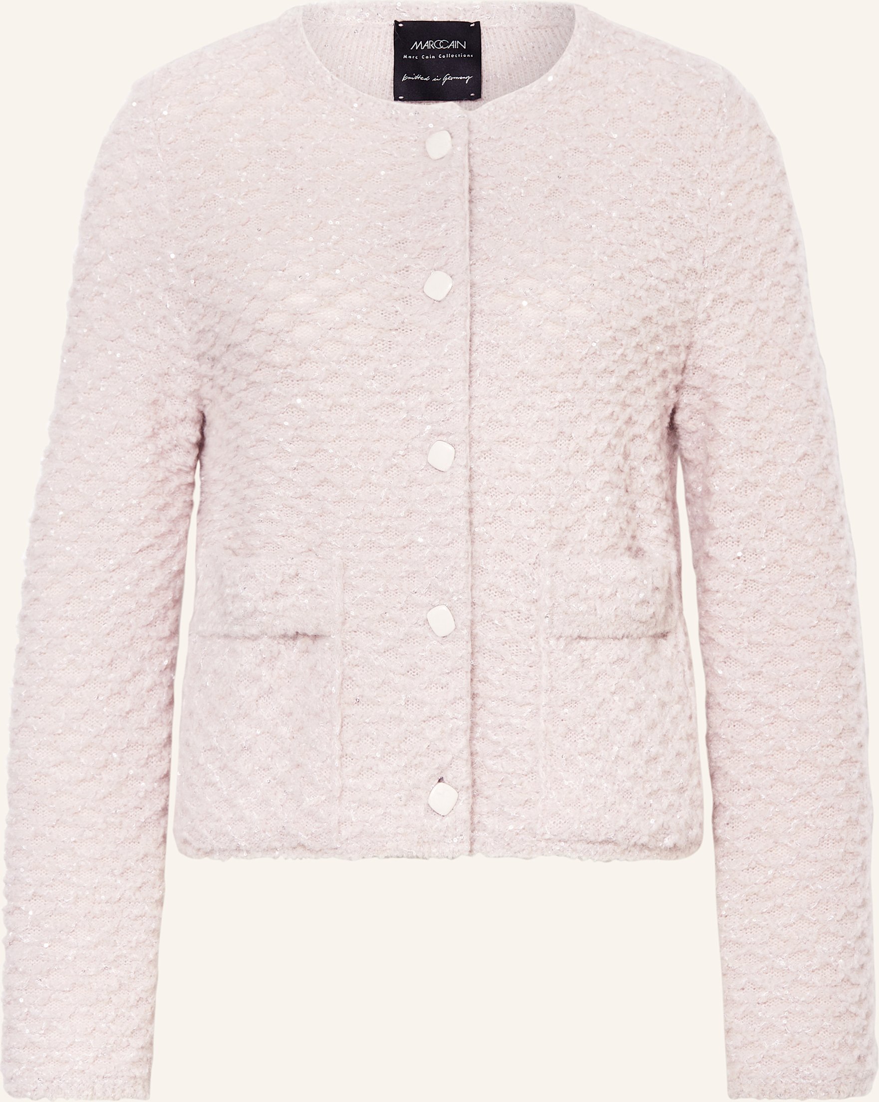Thumbnail - Marc Cain Strickjacke Mit Pailletten beige