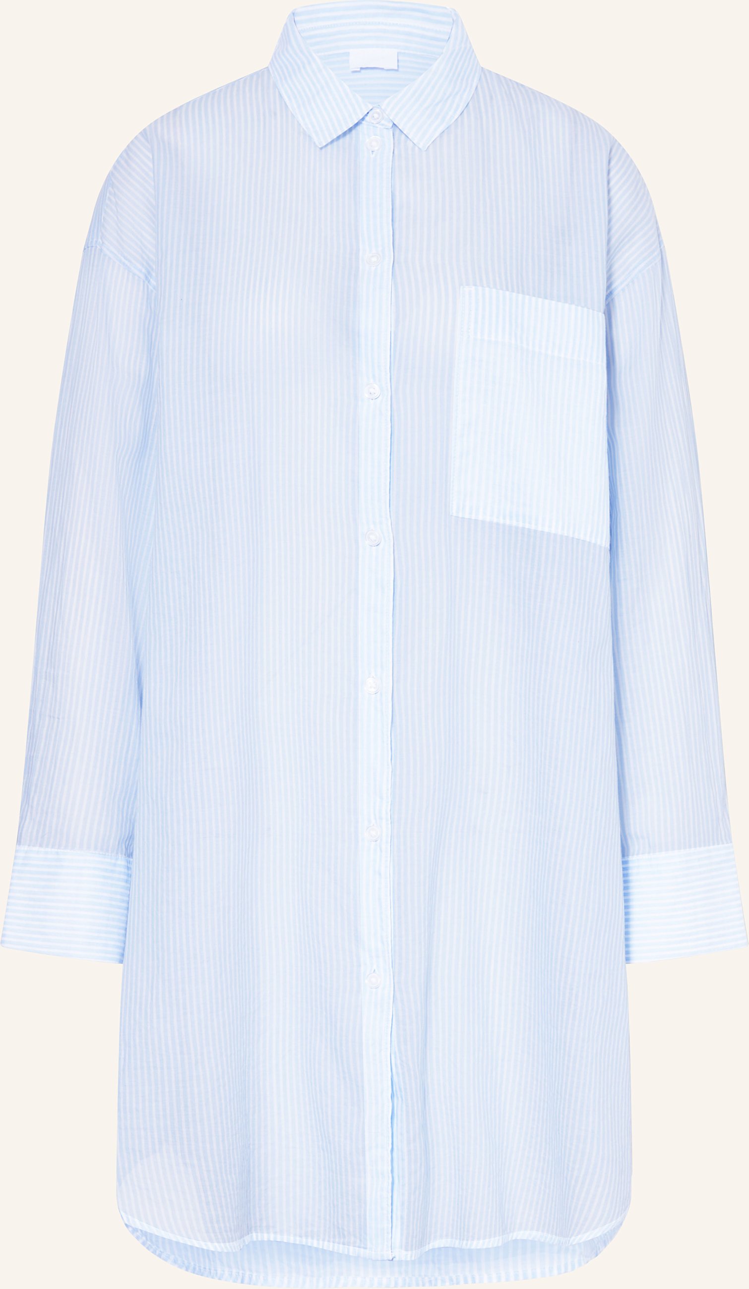 Mey Nachthemd Serie Cotton Stripes blau