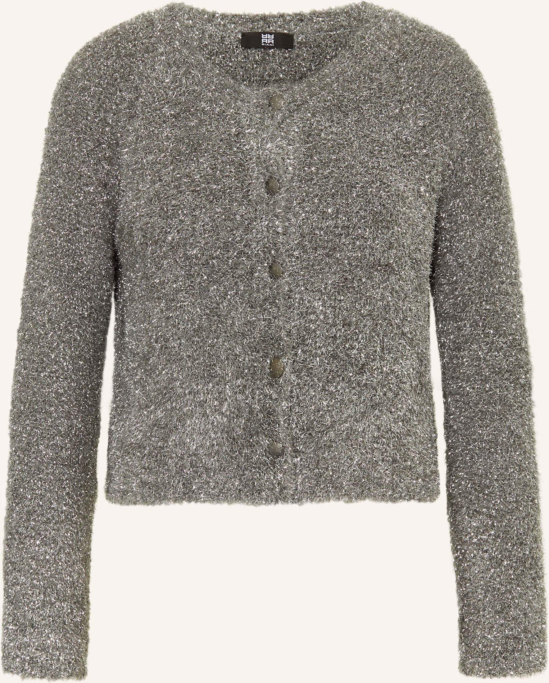 Riani Strickjacke Mit Glitzergarn grau