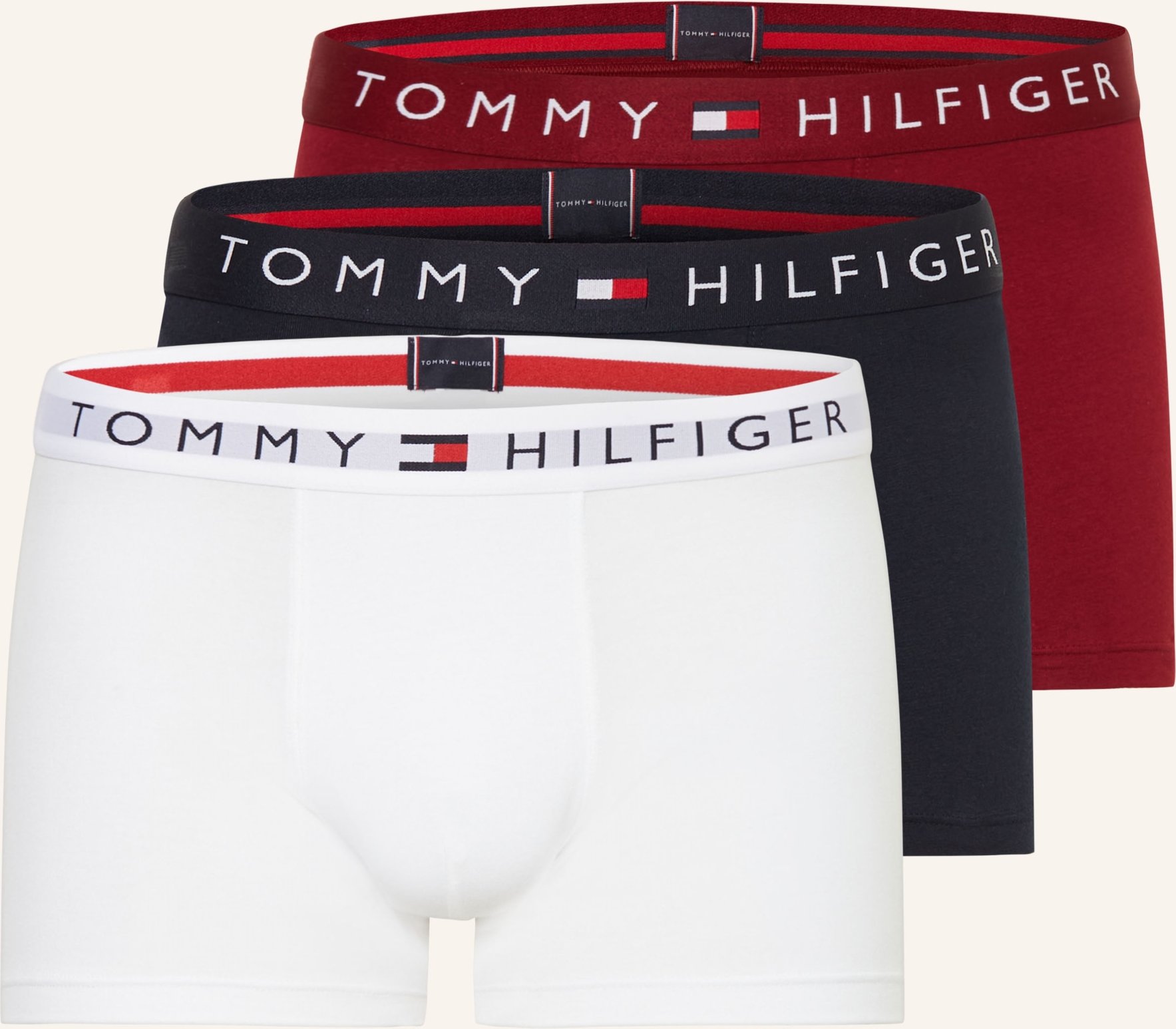 Tommy Hilfiger 3er-Pack Boxershorts rot