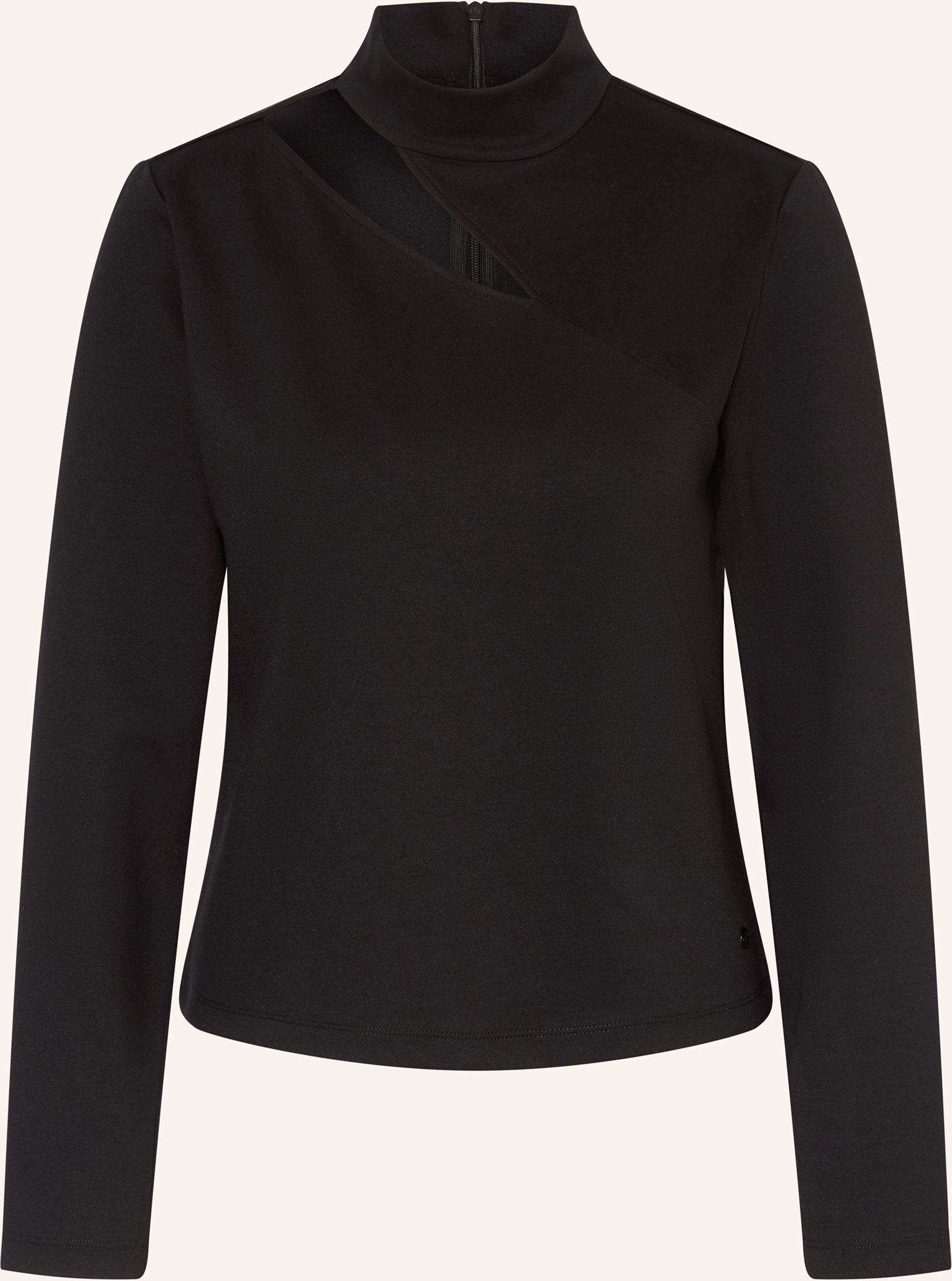 Monari Longsleeve Mit Cut-Out schwarz