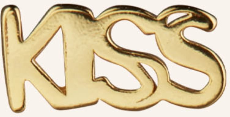 Lulu Copenhagen Ohrstecker Word Kiss gold