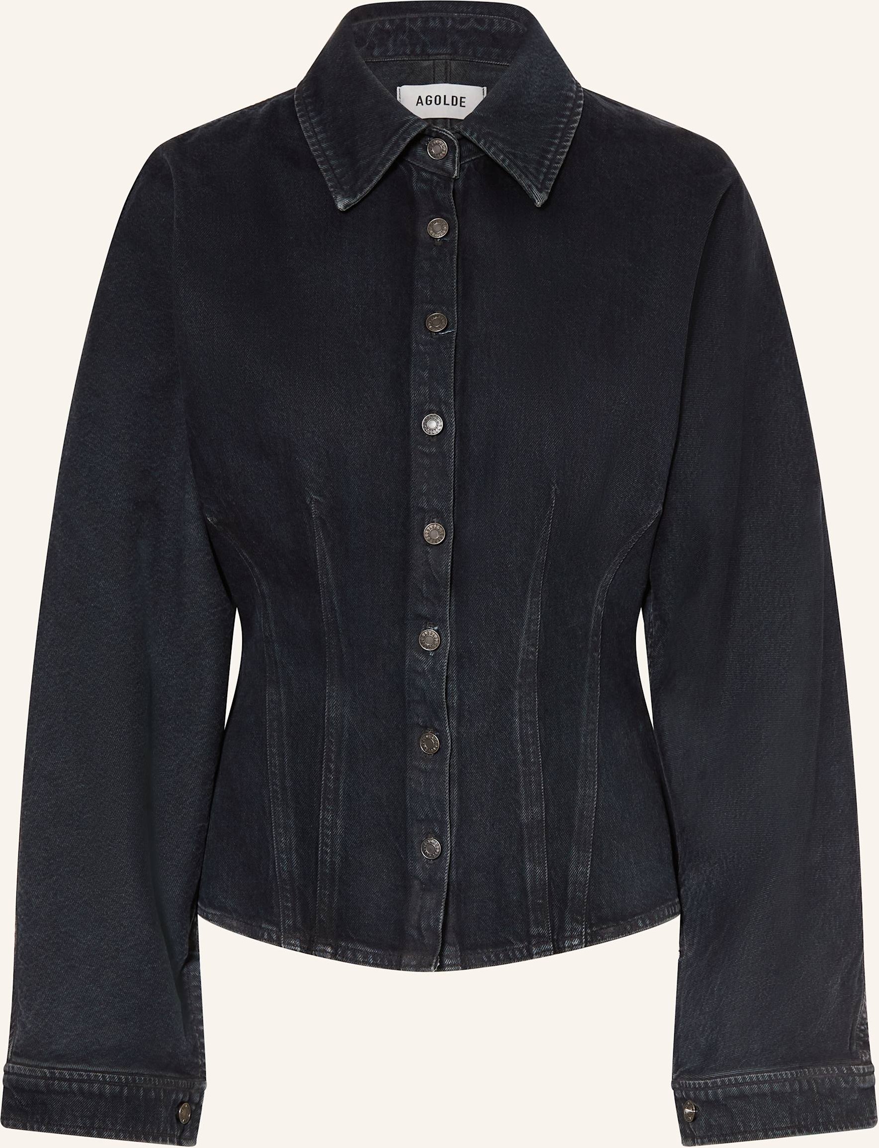 Agolde Jeansbluse Devon blau
