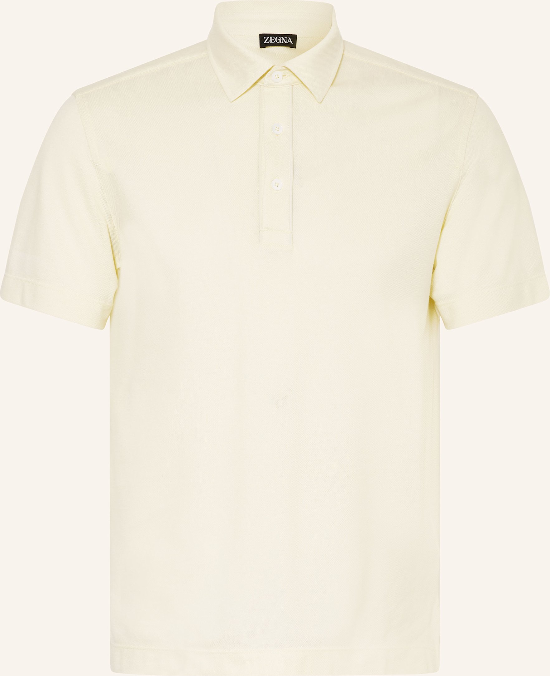 Zegna Piqué-Poloshirt gelb