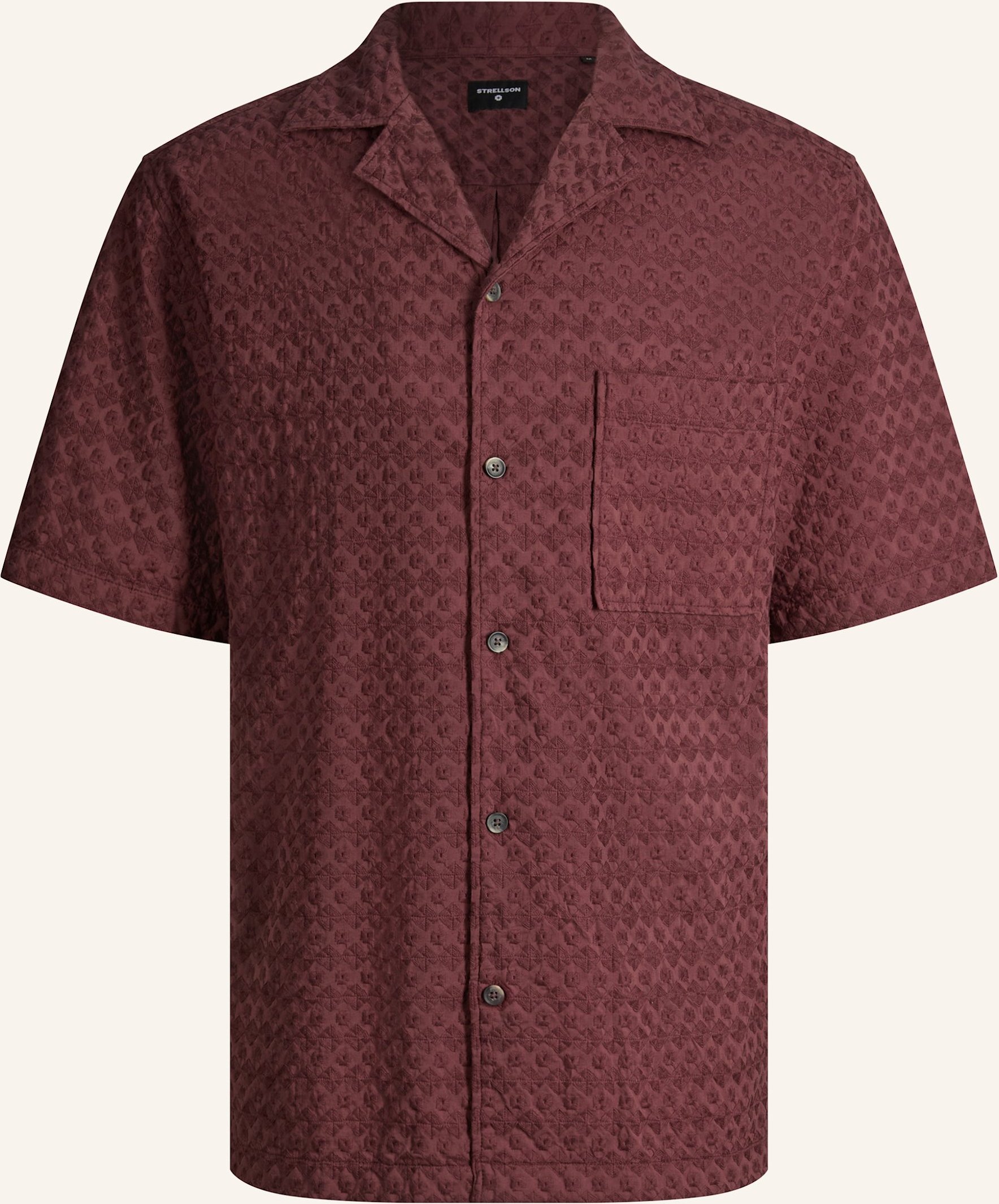 Strellson Kurzarm-Hemd Ciscon rot