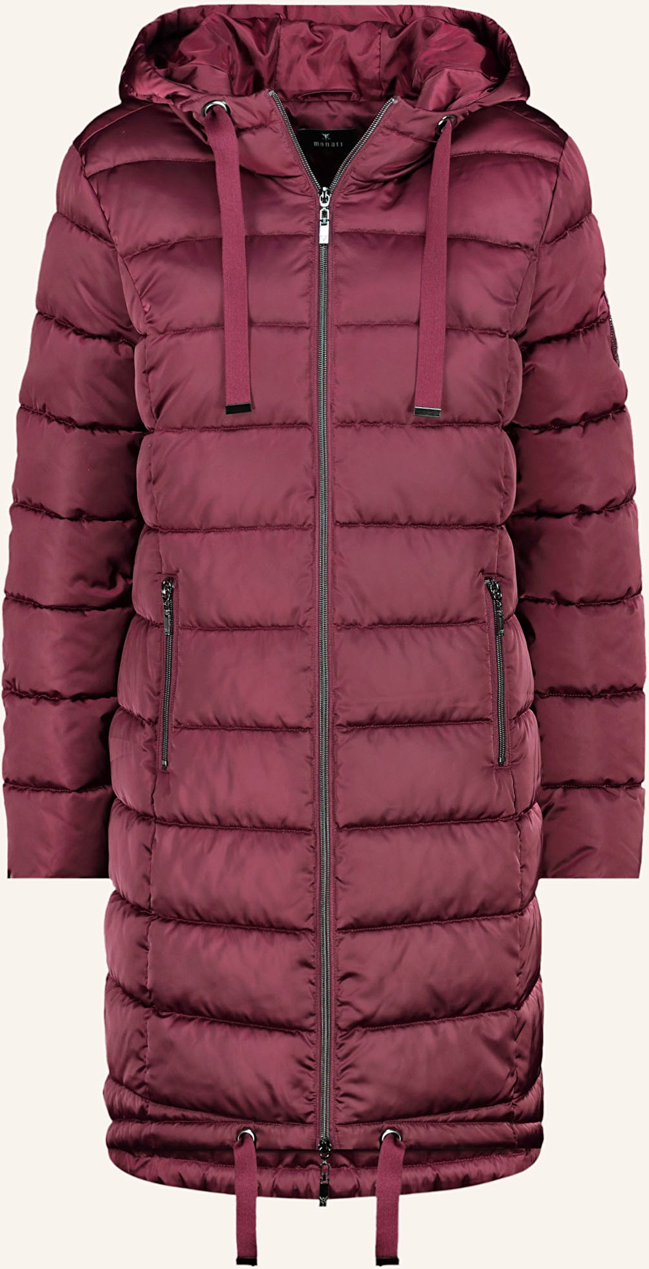 Monari Steppmantel Mit Schmucksteinen rot