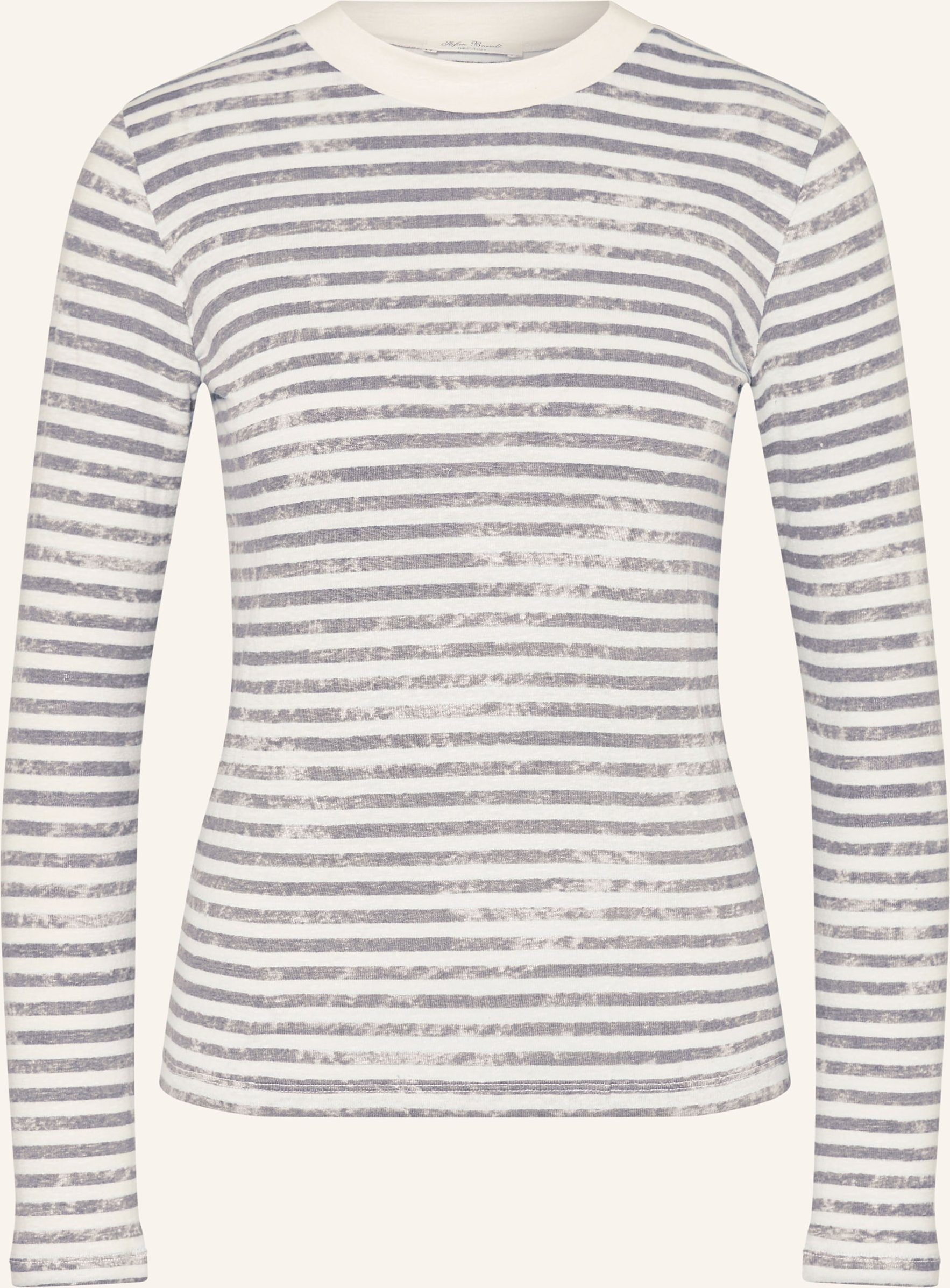 Stefan Brandt Longsleeve Feriel Aus Leinen grau