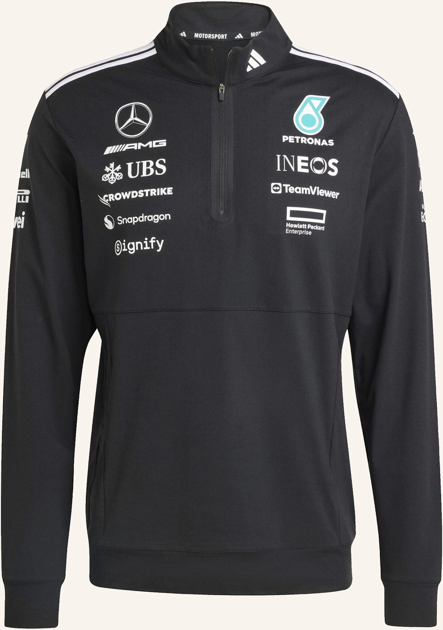 Adidas Mercedes - Amg Petronas Formula One Team Quarter Zip Oberteil schwarz