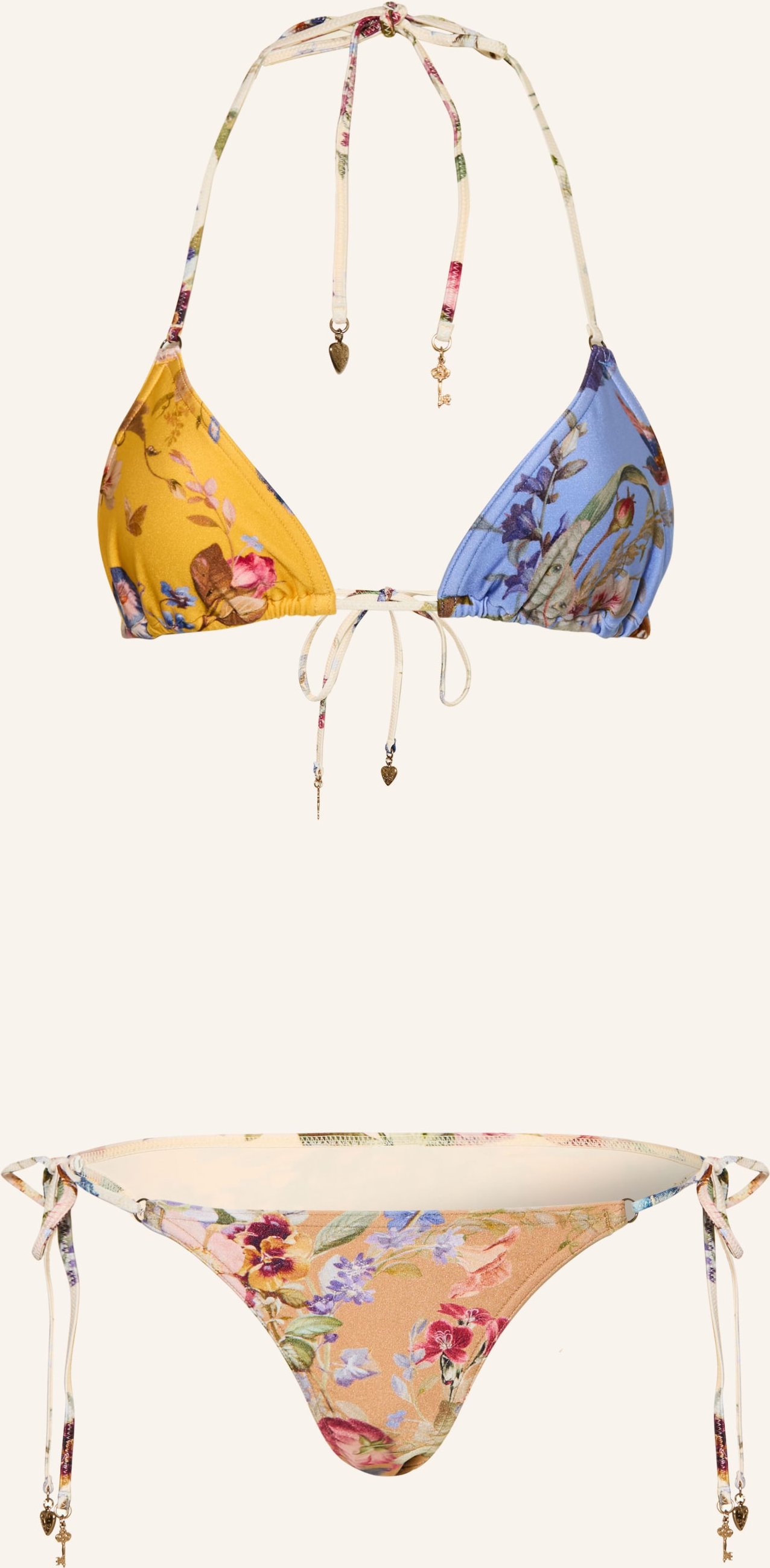 Zimmermann Triangel-Bikini Patience Spliced beige
