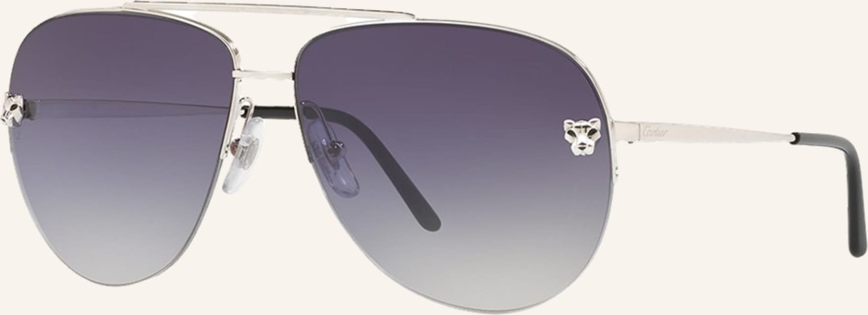 Cartier Sonnenbrille ct0065s silber
