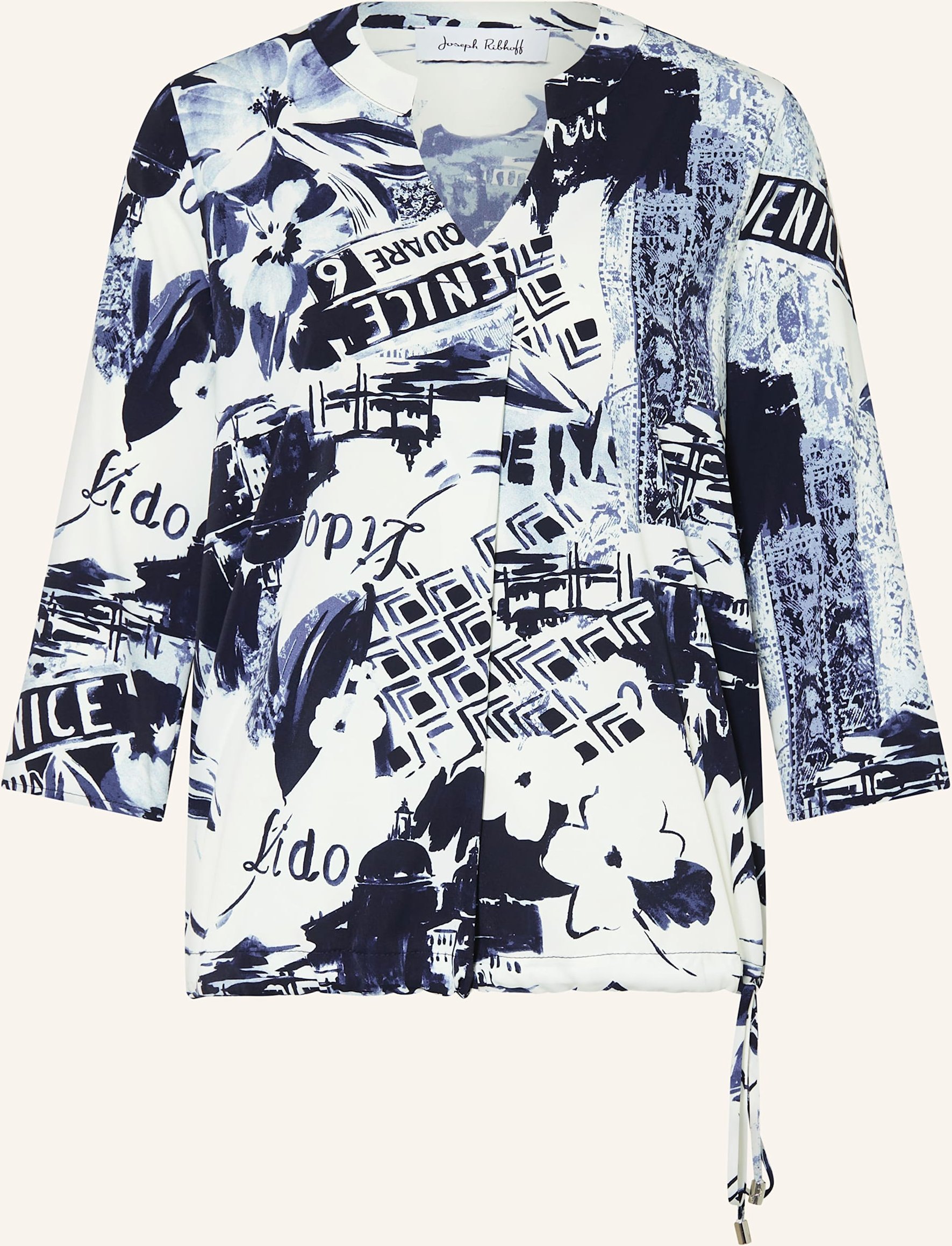 Joseph Ribkoff Blusenshirt Aus Satin Mit 3/4-Arm blau