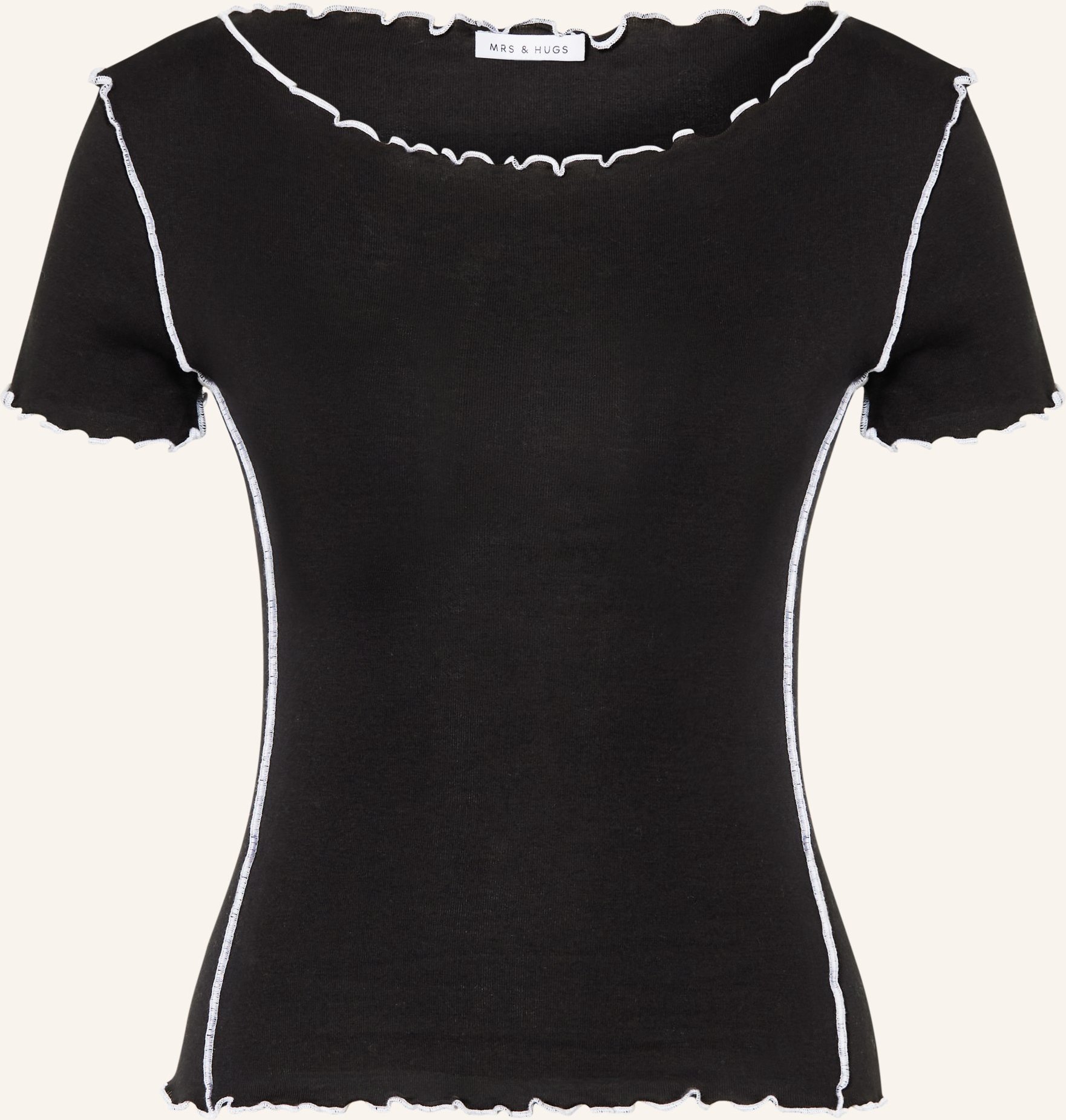 Mrs & Hugs T-Shirt schwarz