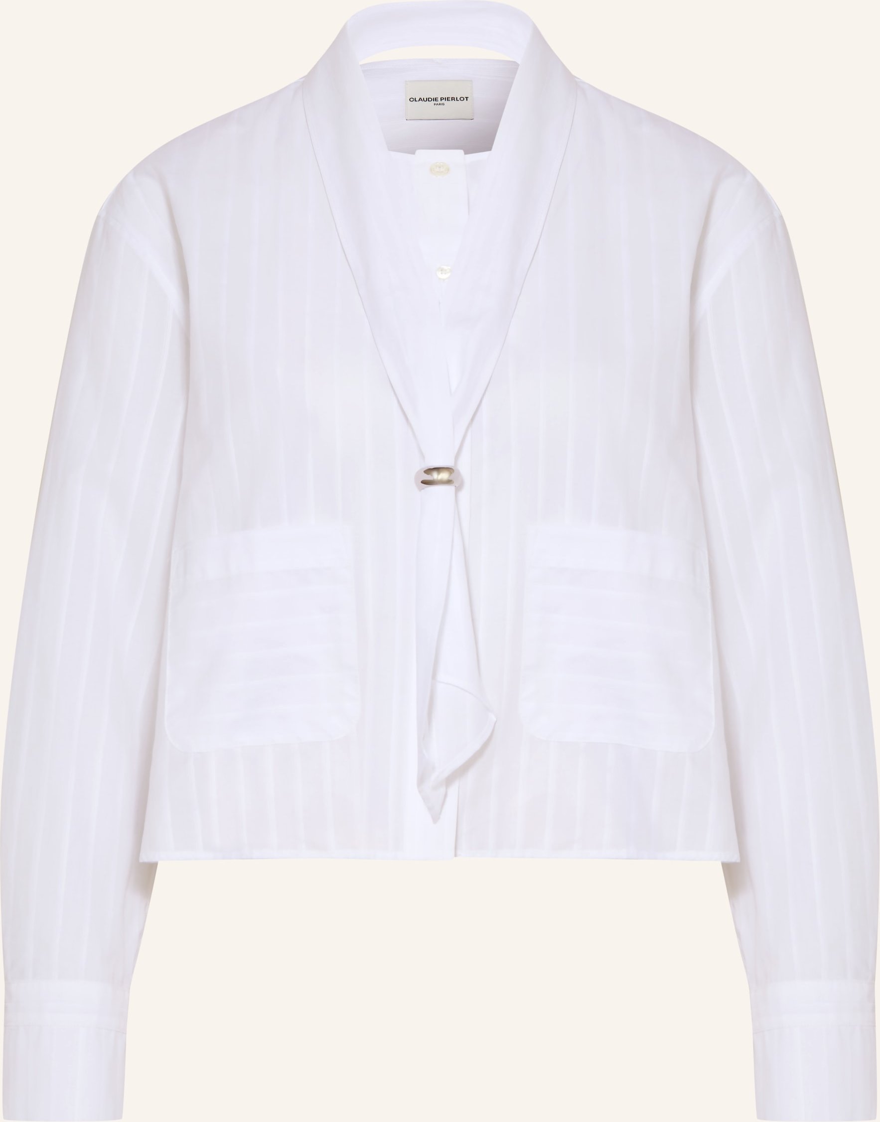 Claudie Pierlot Bluse Mit Abnehmbarer Schluppe weiss
