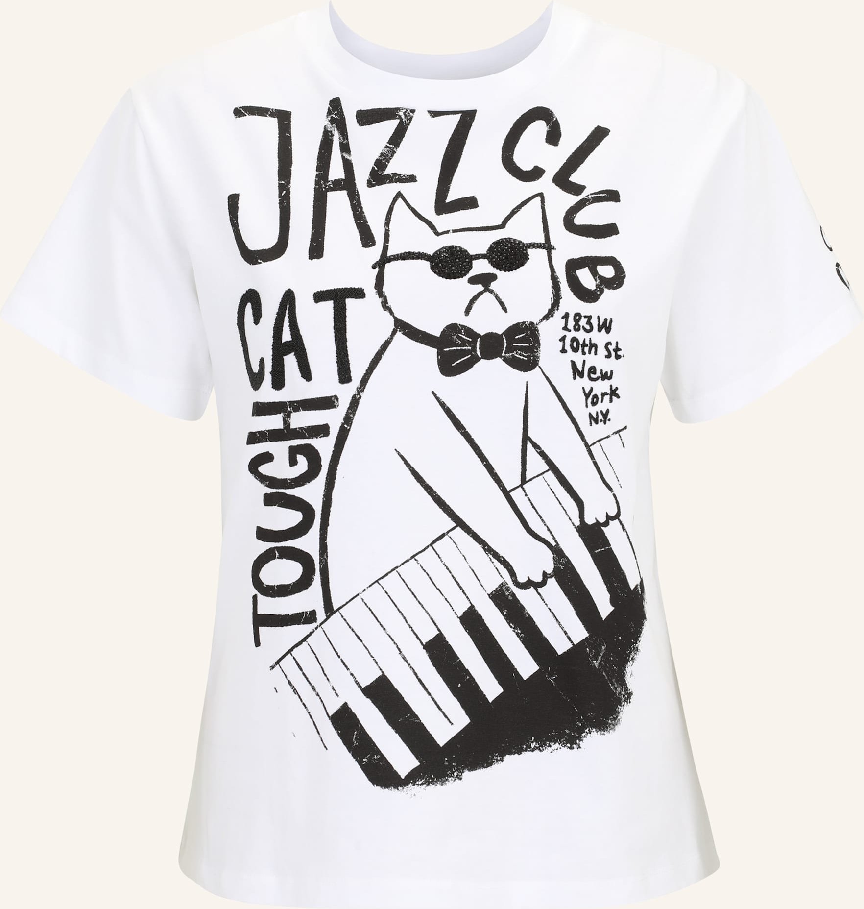 Princess Goes Hollywood T-Shirt Mit Schmucksteinen weiss