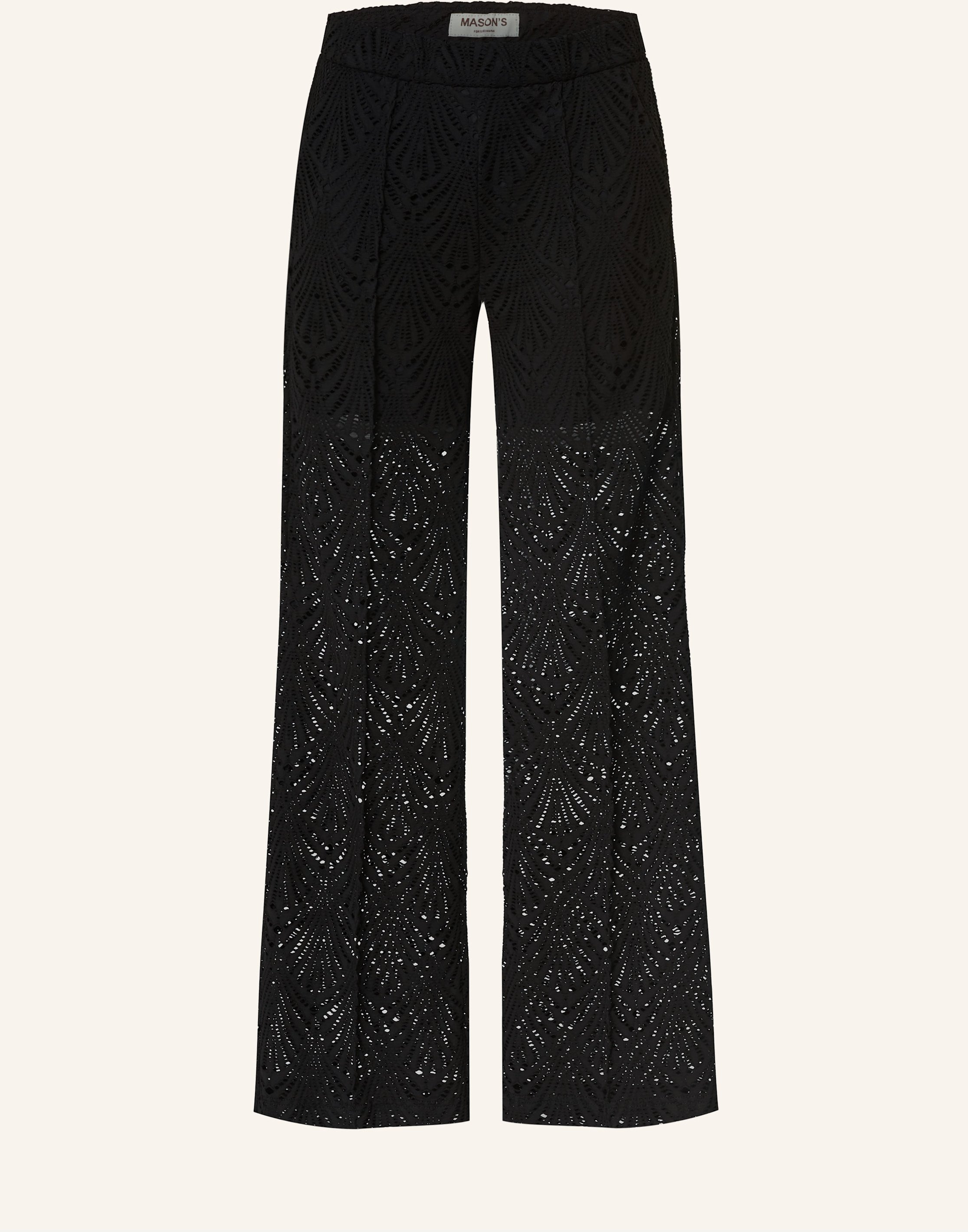 Mason's Hose Aus Lochspitze schwarz