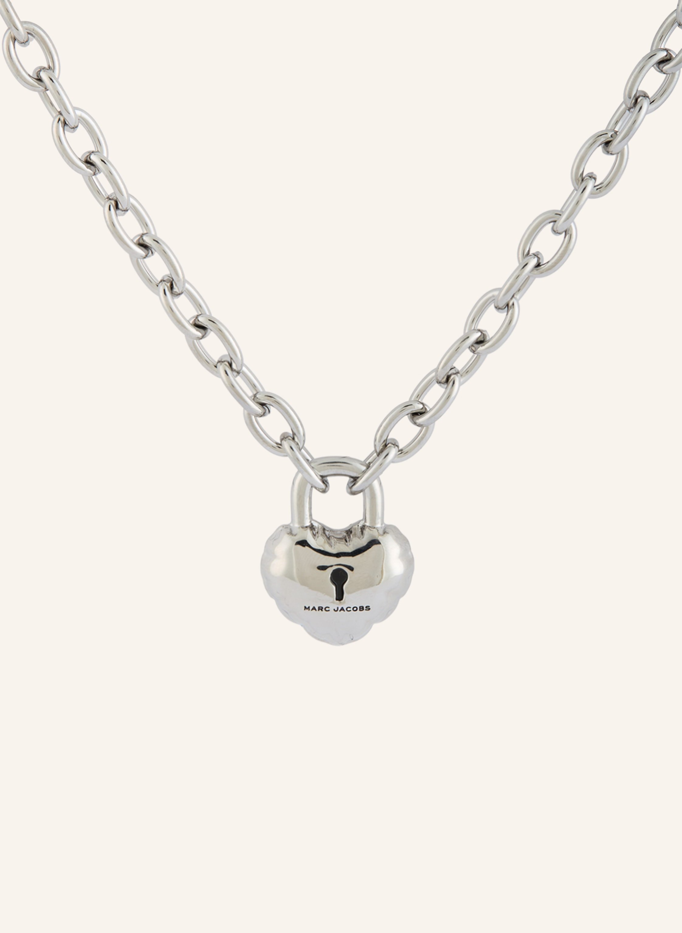 Marc Jacobs Halskette Balloon Heart Lock Pendant silber