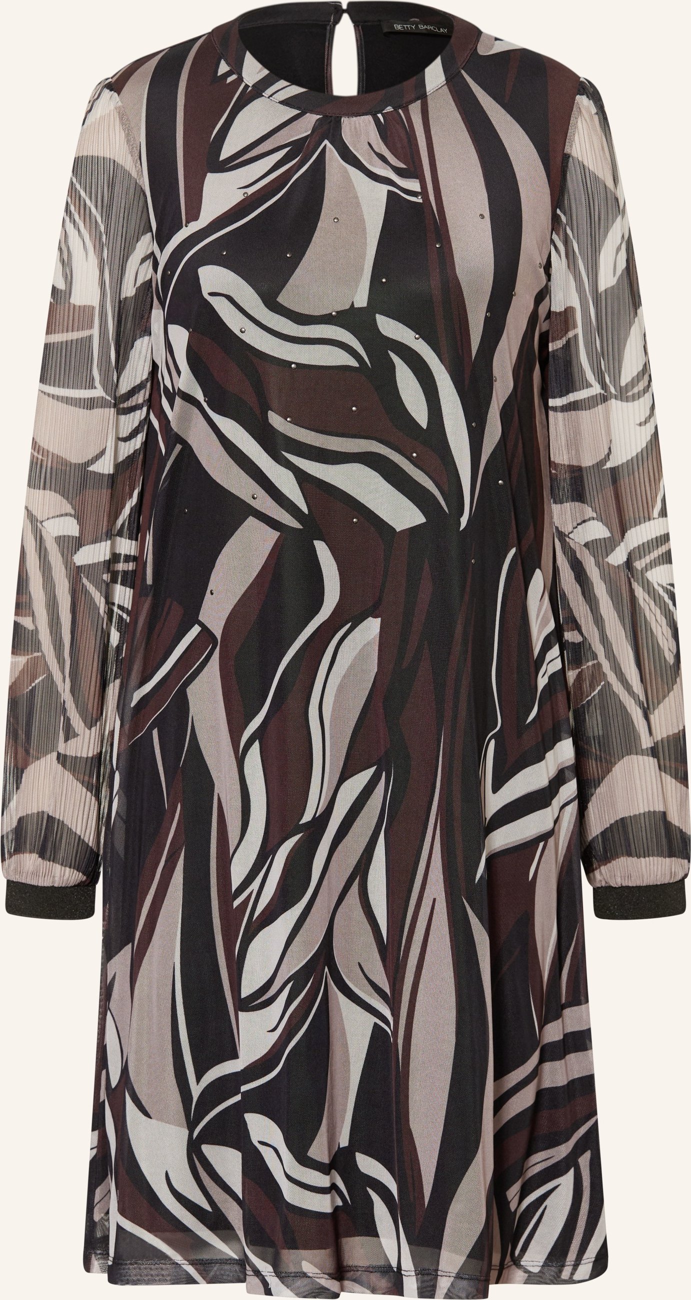 Betty Barclay Mesh-Kleid Mit Plissees Und Glitzergarn beige