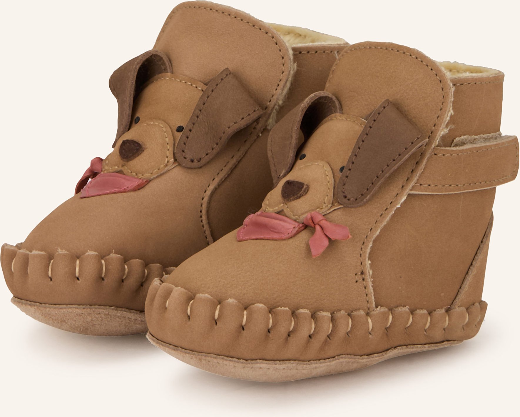 Donsje Krabbelschuhe Junus beige