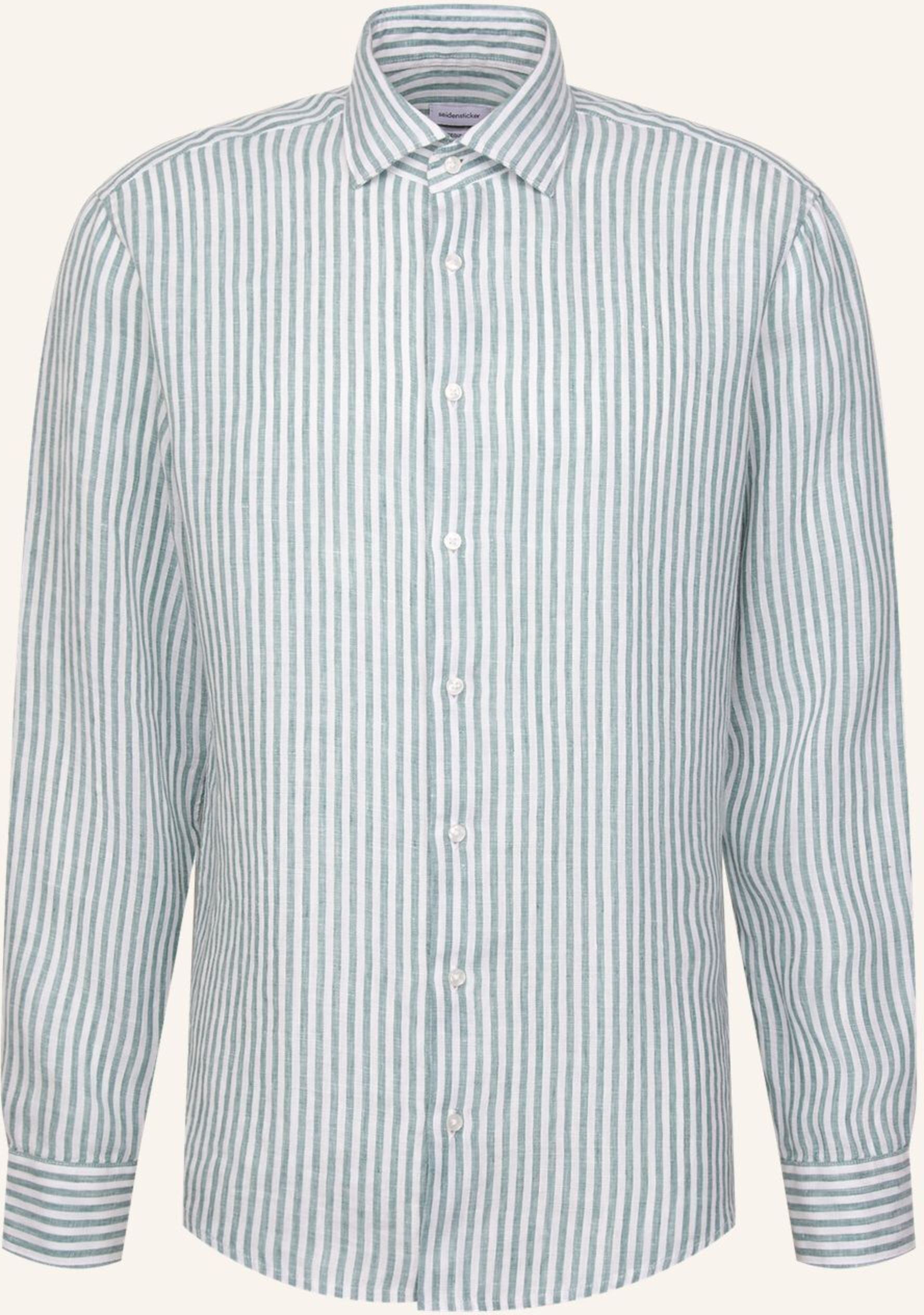 Seidensticker Leinenhemd Regular Fit blau