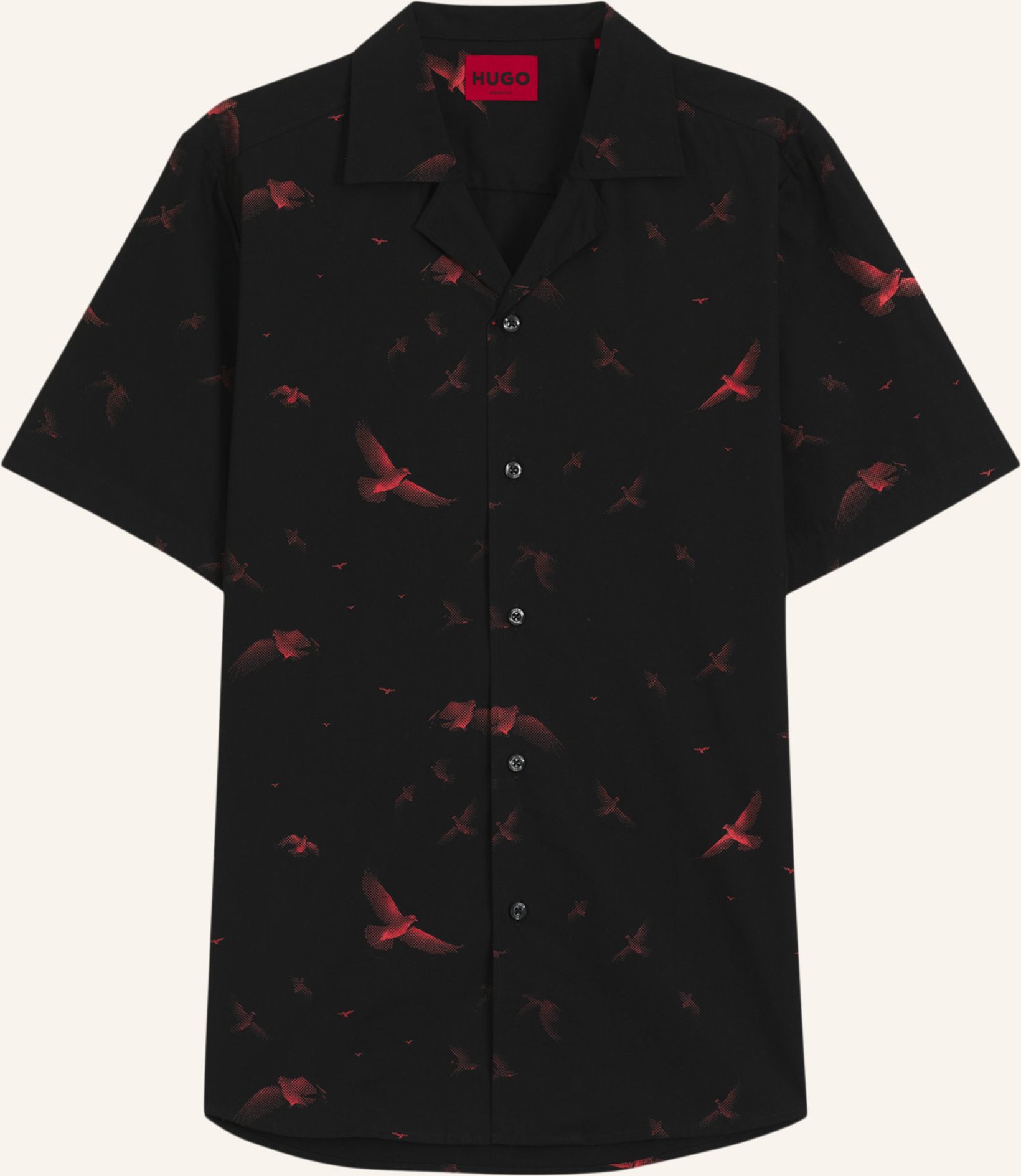 Hugo Business Hemd Ellino Relaxed Fit schwarz