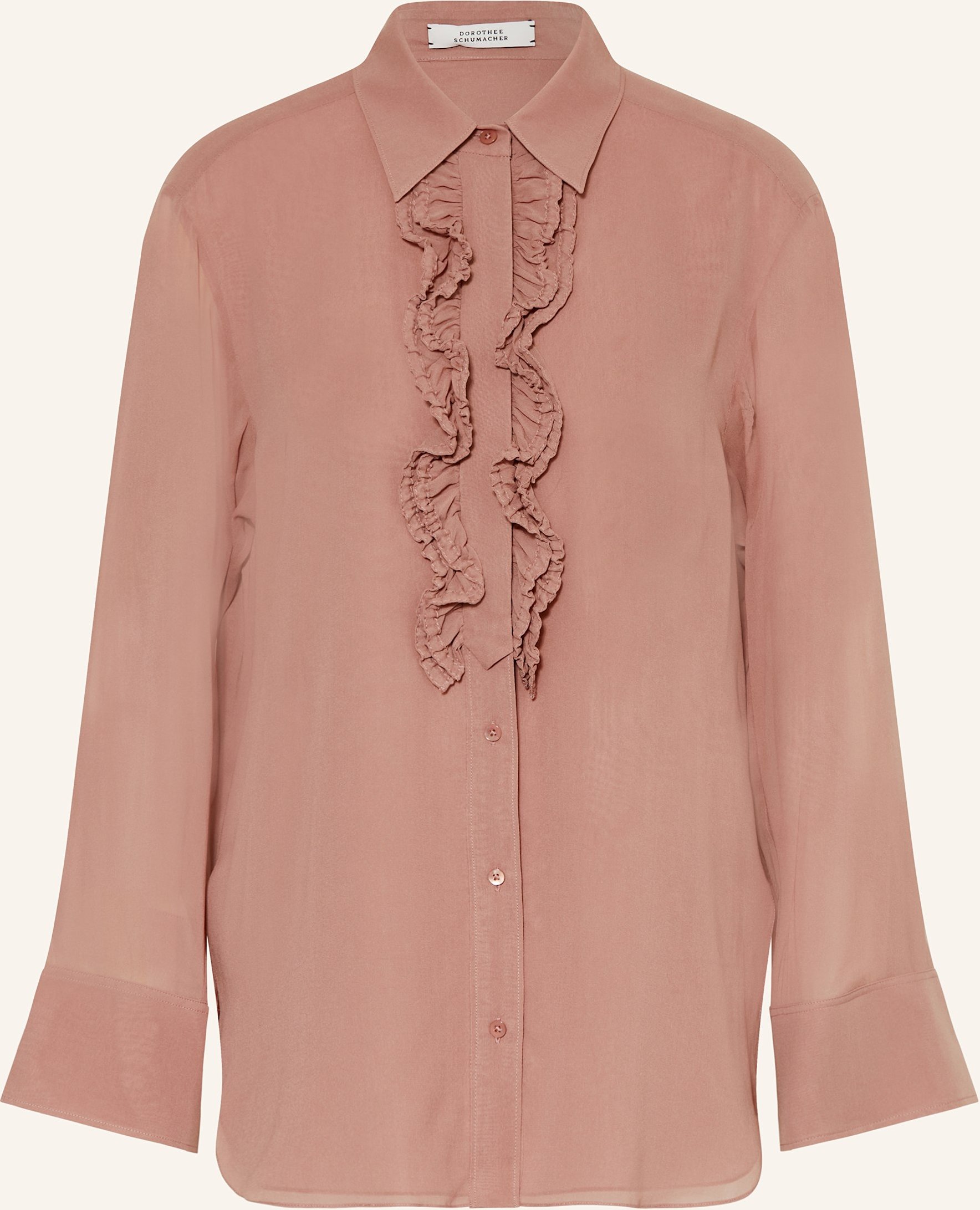 Dorothee Schumacher Seidenbluse Sheer Dreams Mit Rüschen rosa