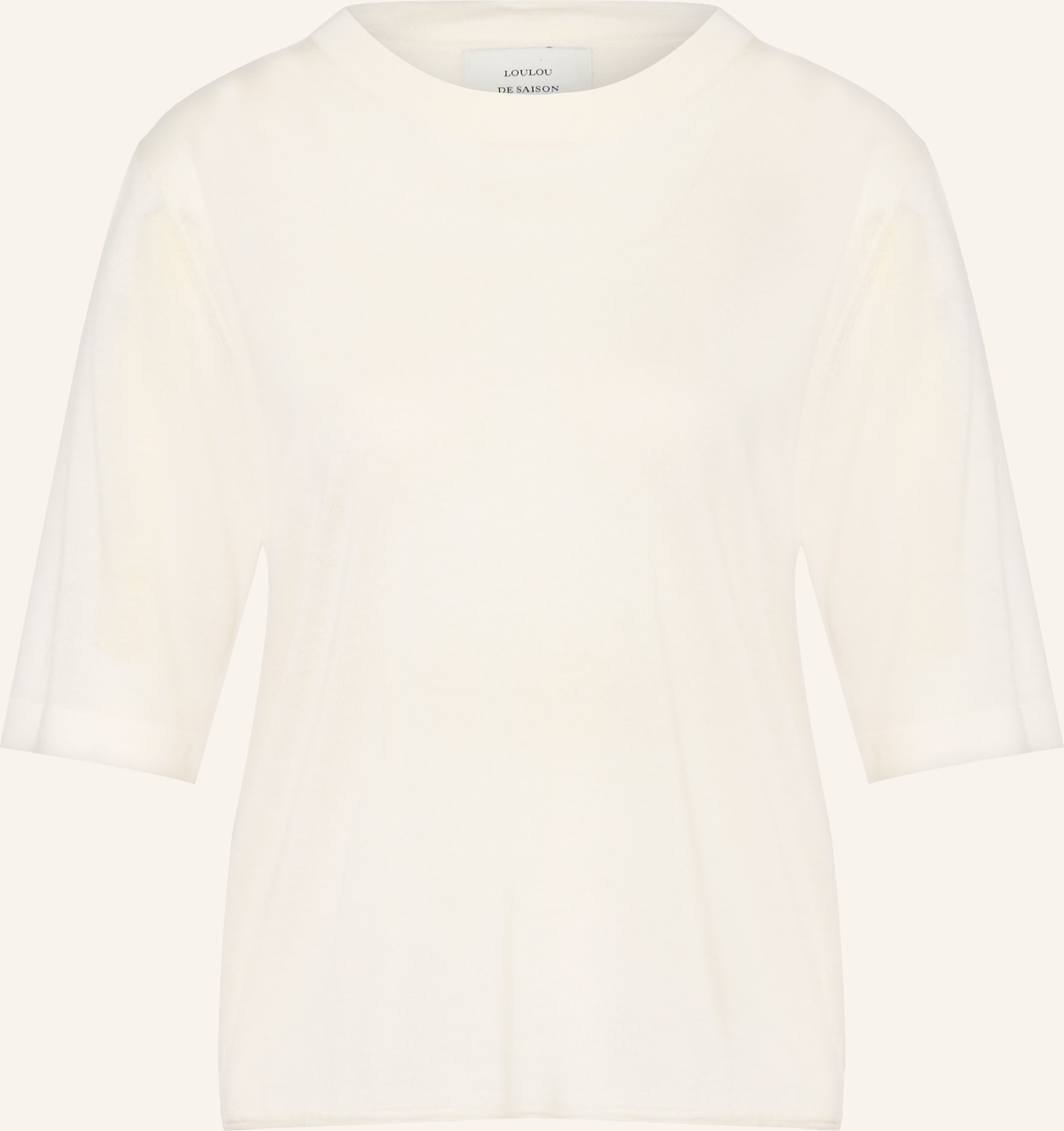 Loulou De Saison Strickshirt Nala Aus Cashmere weiss