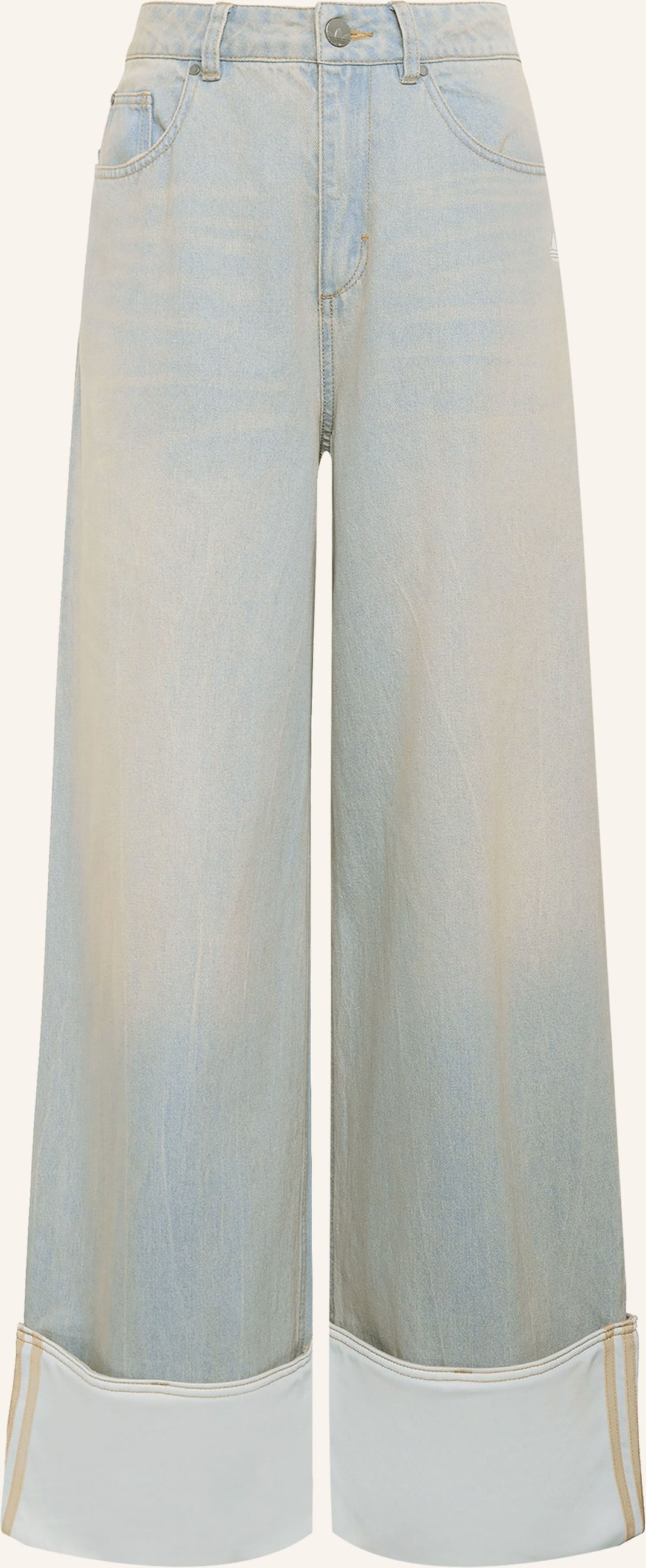 Adidas Originals Wide Leg Jeans blau
