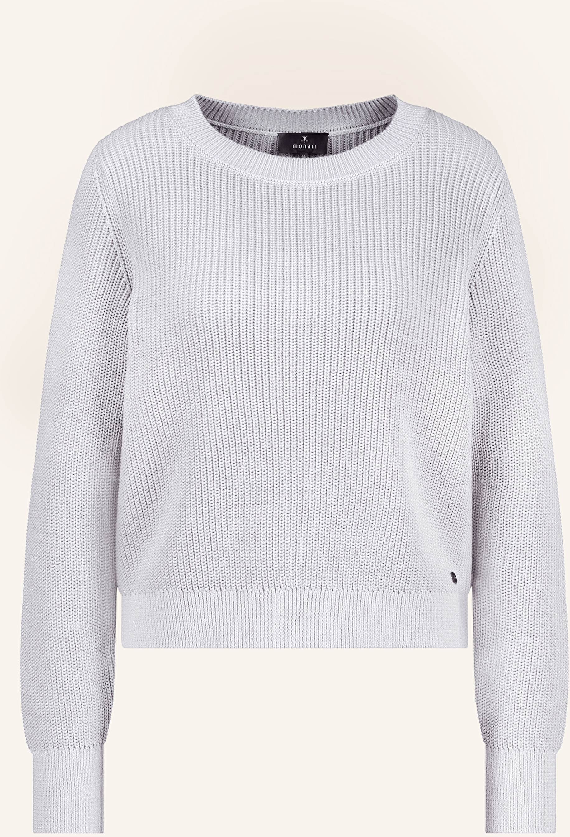 Monari Pullover Mit Glitzegarn grau