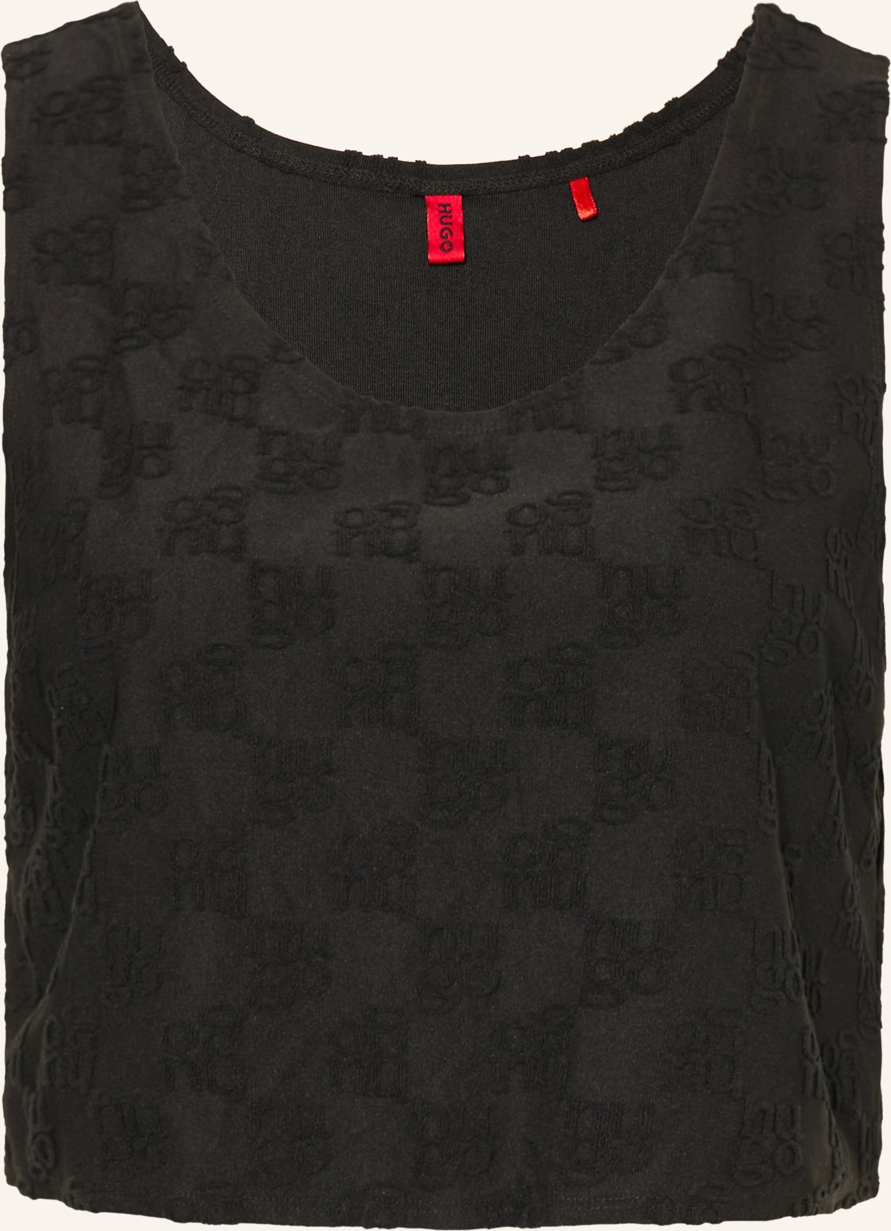 Hugo Cropped-Top Terry schwarz