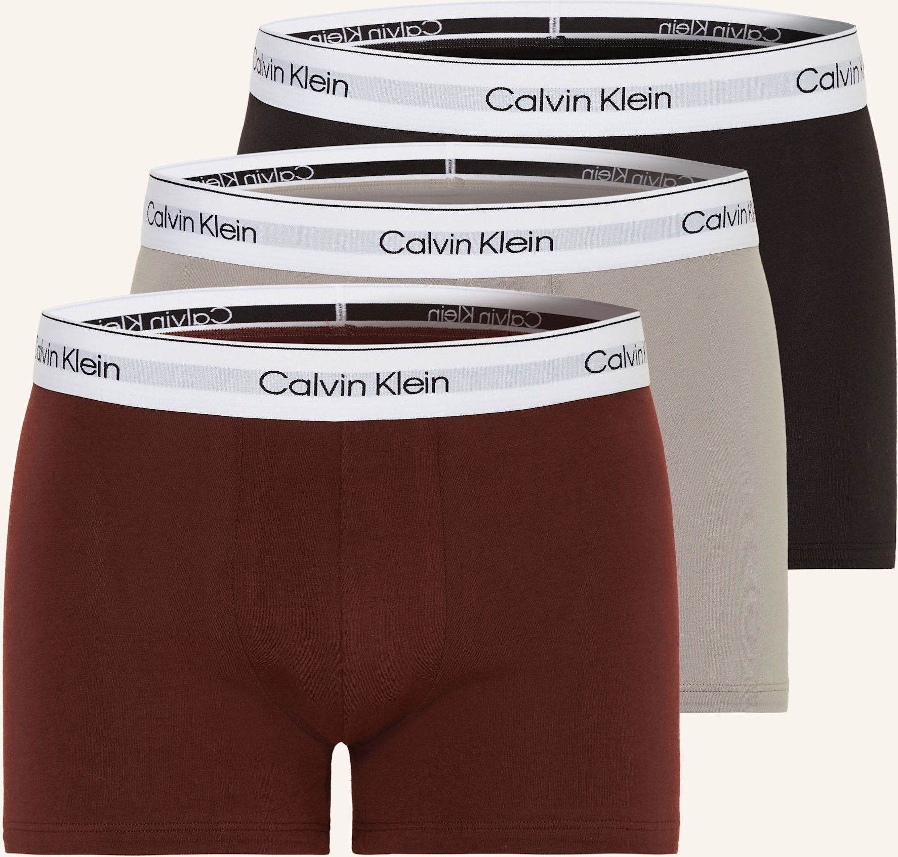 Calvin Klein 3er-Pack Boxershorts Modern Cotton rot