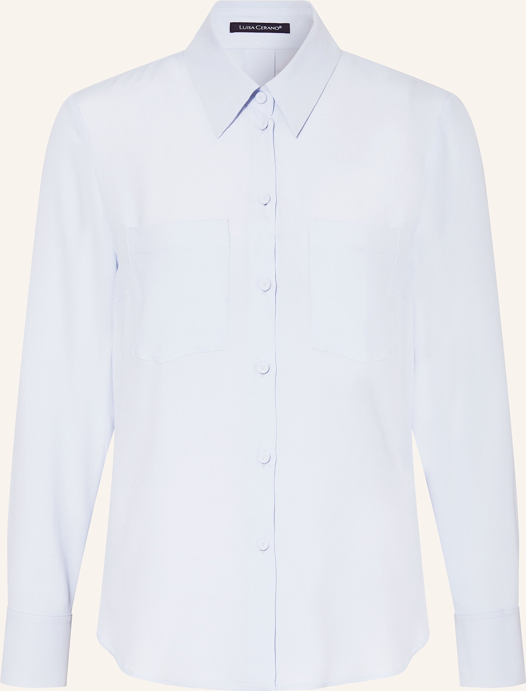 Luisa Cerano Hemdbluse Mit Seide blau