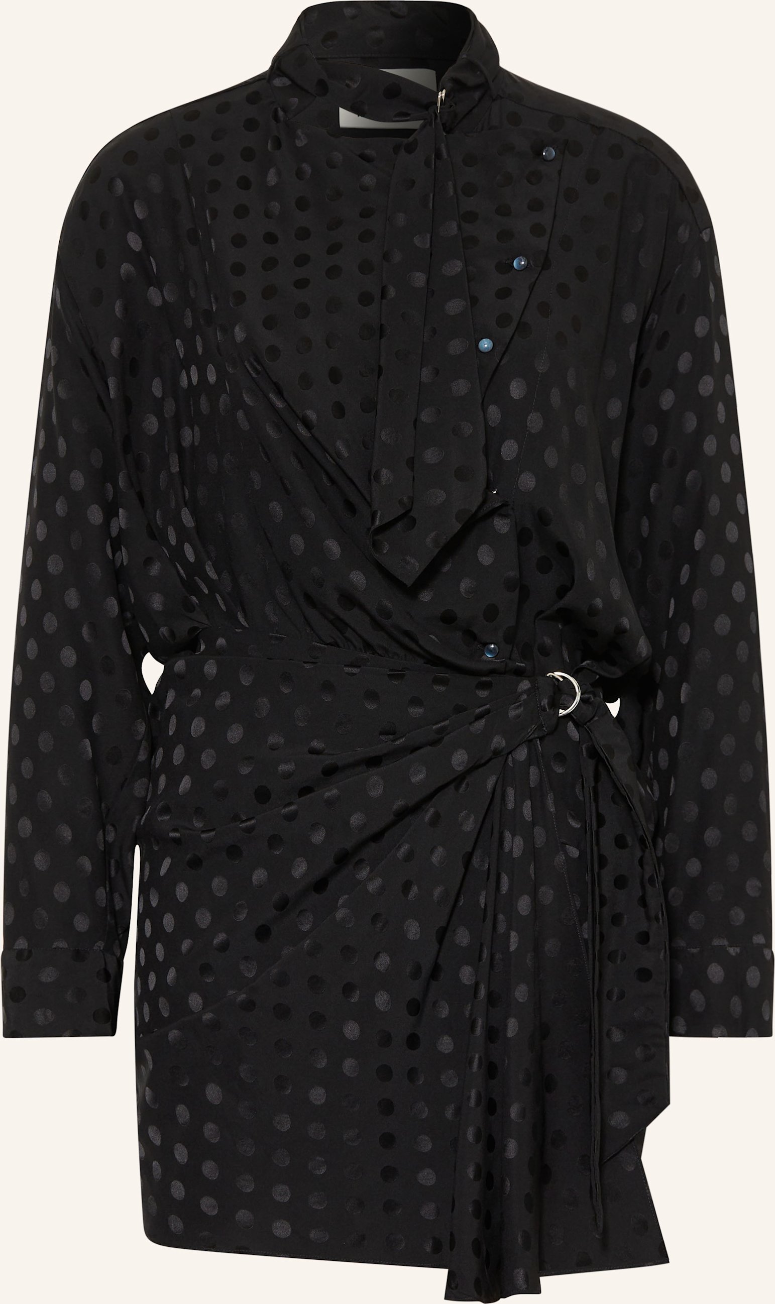 Isabel Marant Jacquard-Kleid Ora Aus Seide schwarz