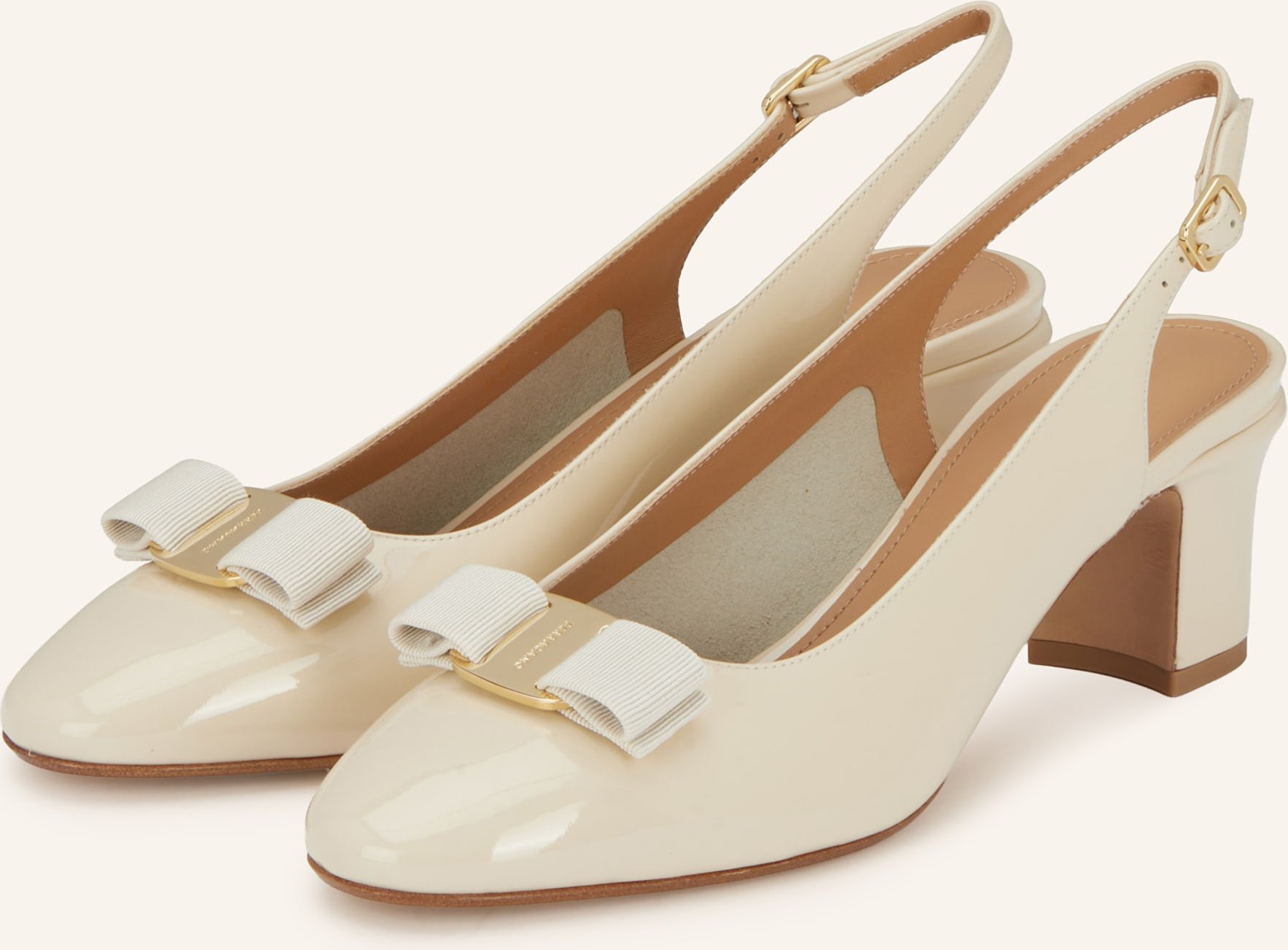 Ferragamo Slingpumps New Vara beige